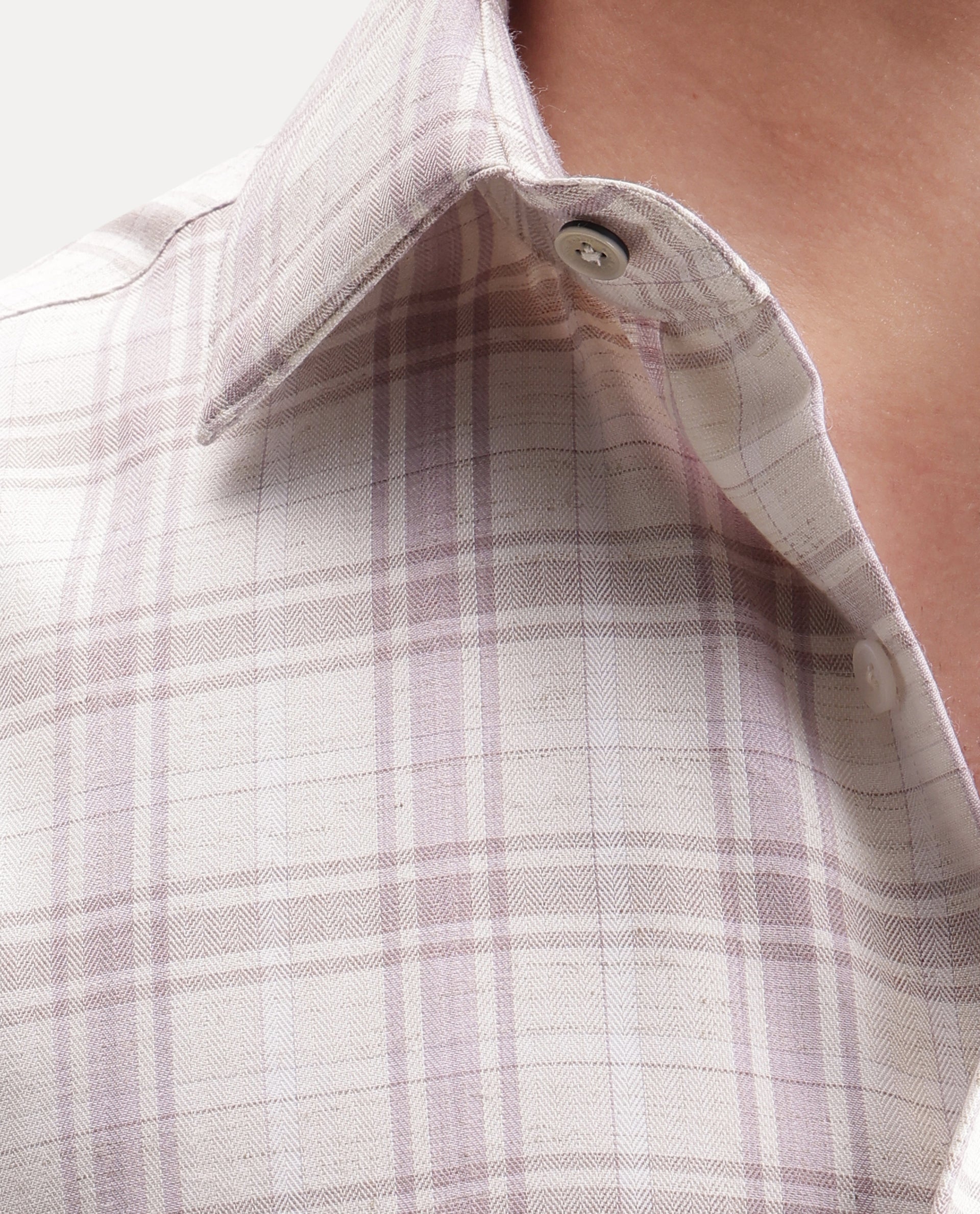 Rare Rabbit Men's Enar Dusky Pink Polyester Blend Button Regular Fit Checked Shirt