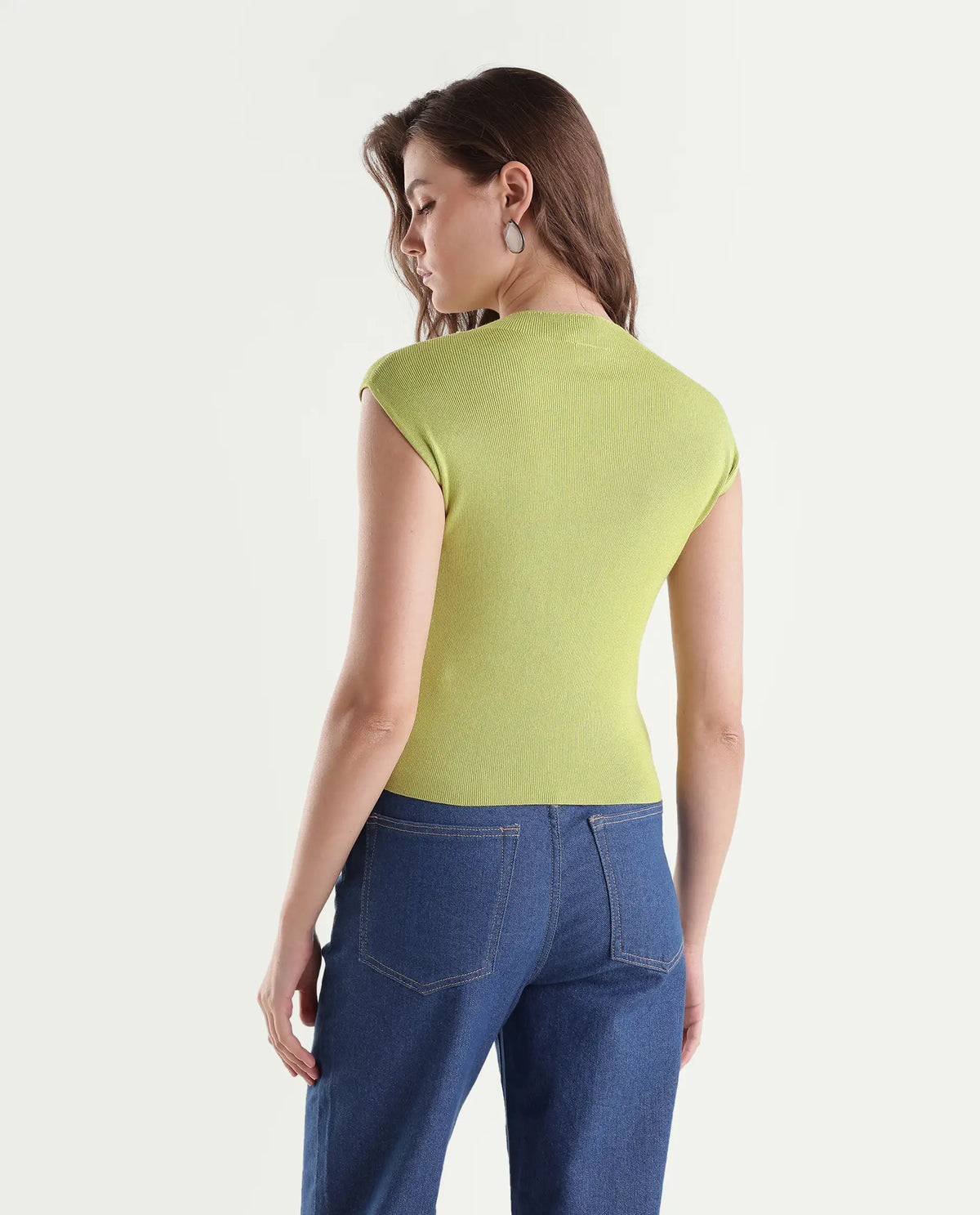 Rareism Women's Livon Light Yellow Viscose Blend Pull-On Regular Fit Plain Top