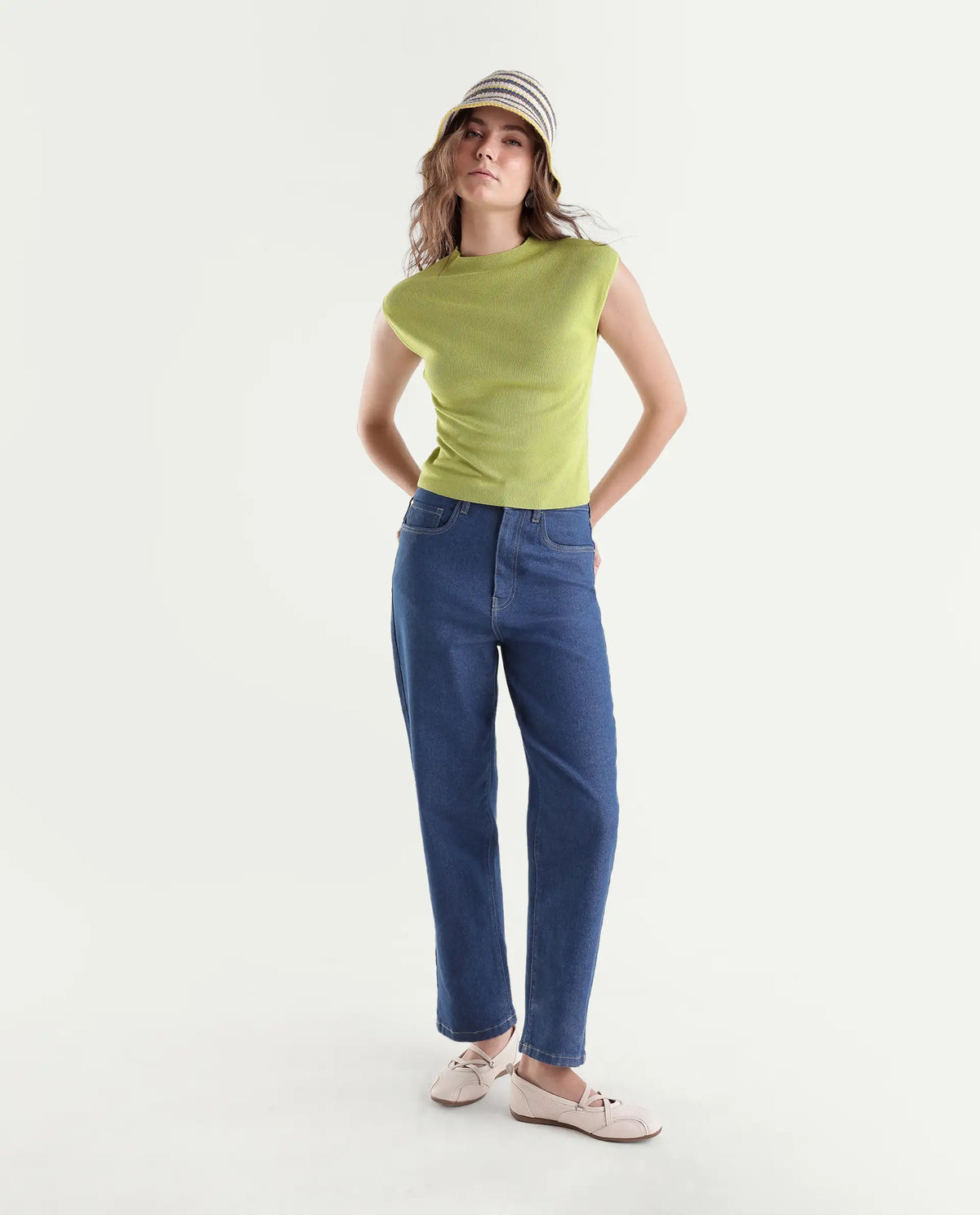 Rareism Women's Livon Light Yellow Viscose Blend Pull-On Regular Fit Plain Top