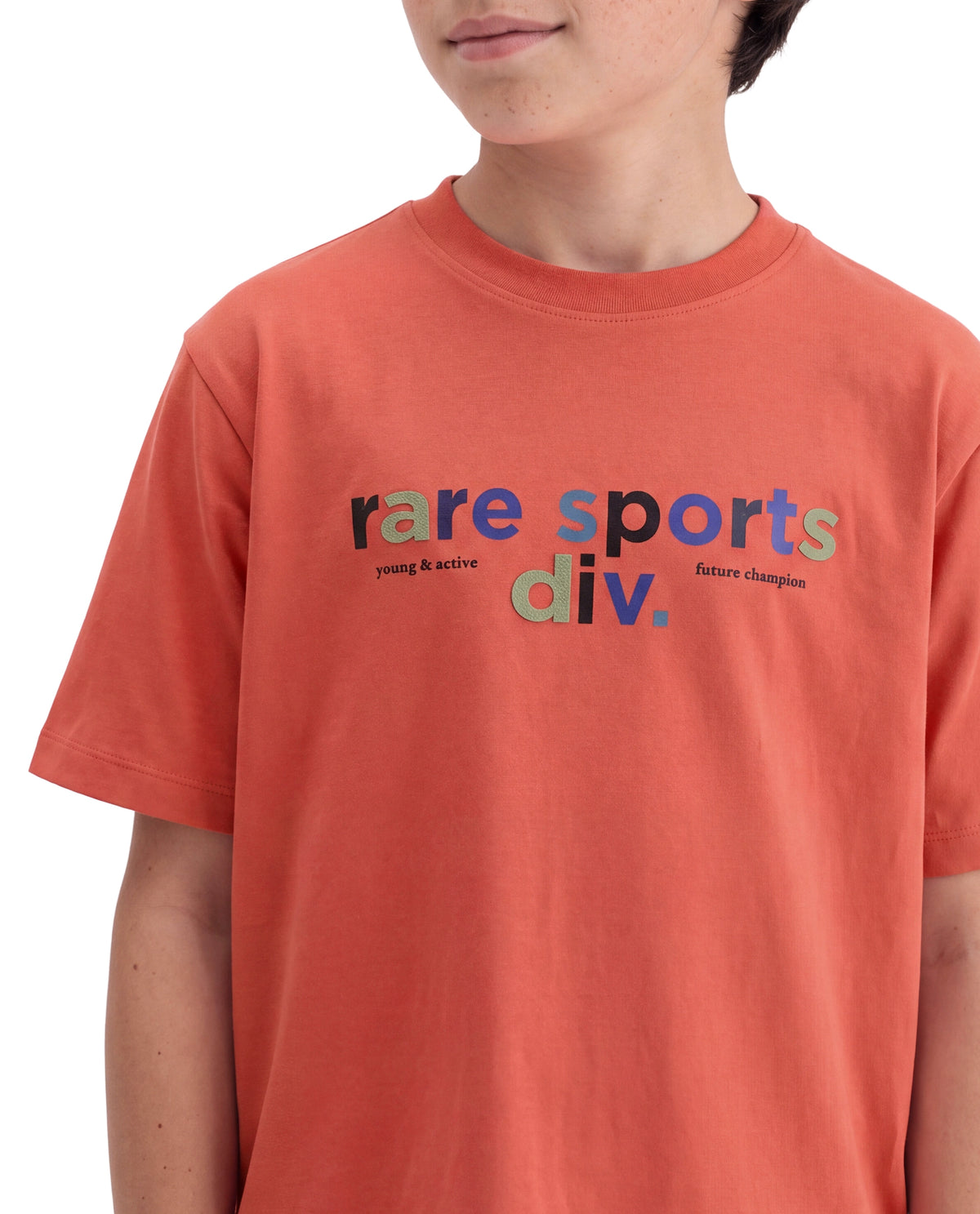 Rare Ones Kids Dale Orange Cotton Blend Fabric Pull-On Regular Fit Graphic Print T-Shirt