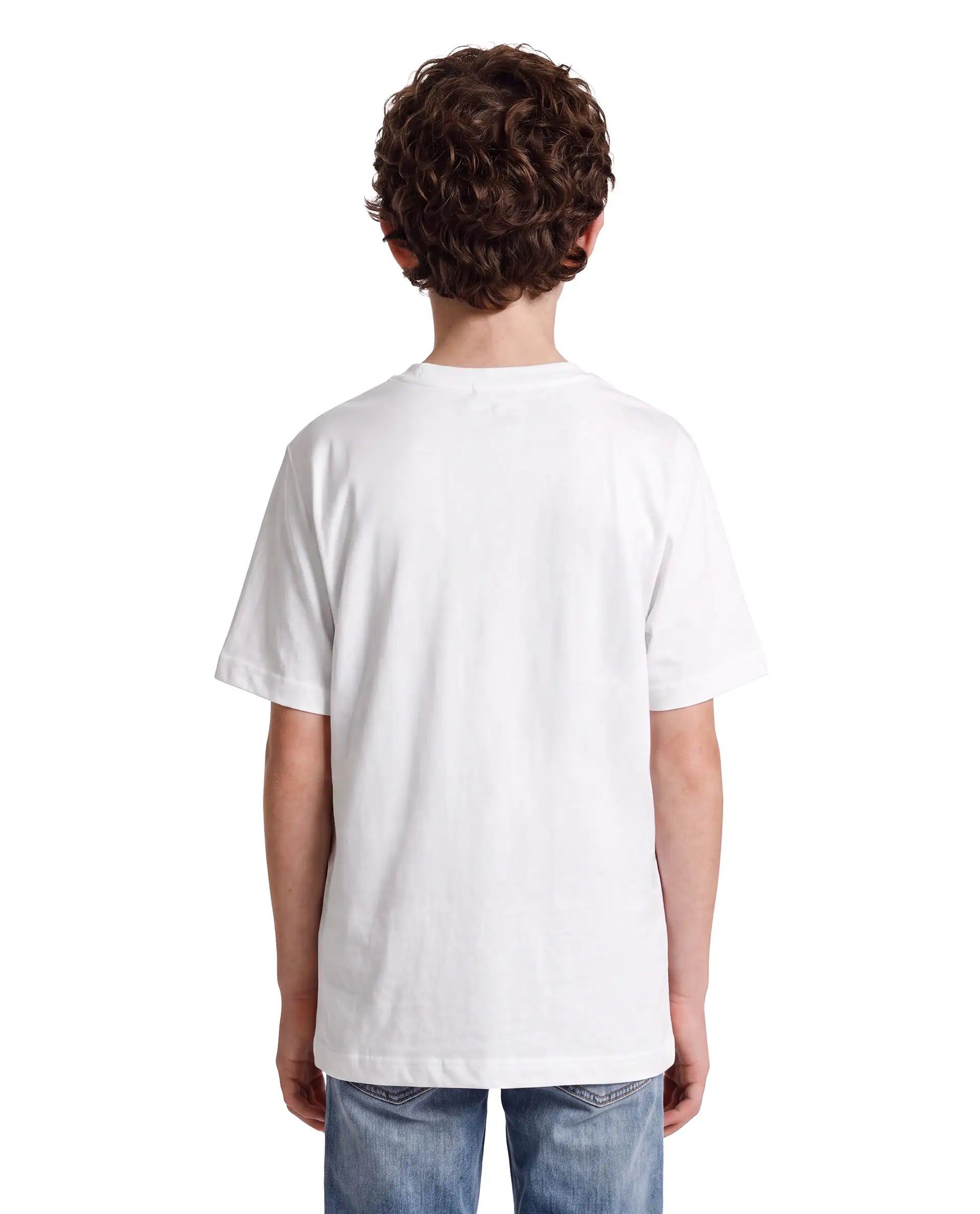 Rare Ones Kids Svant White Cotton Fabric Pull-On Regular Fit Graphic Print T-Shirt