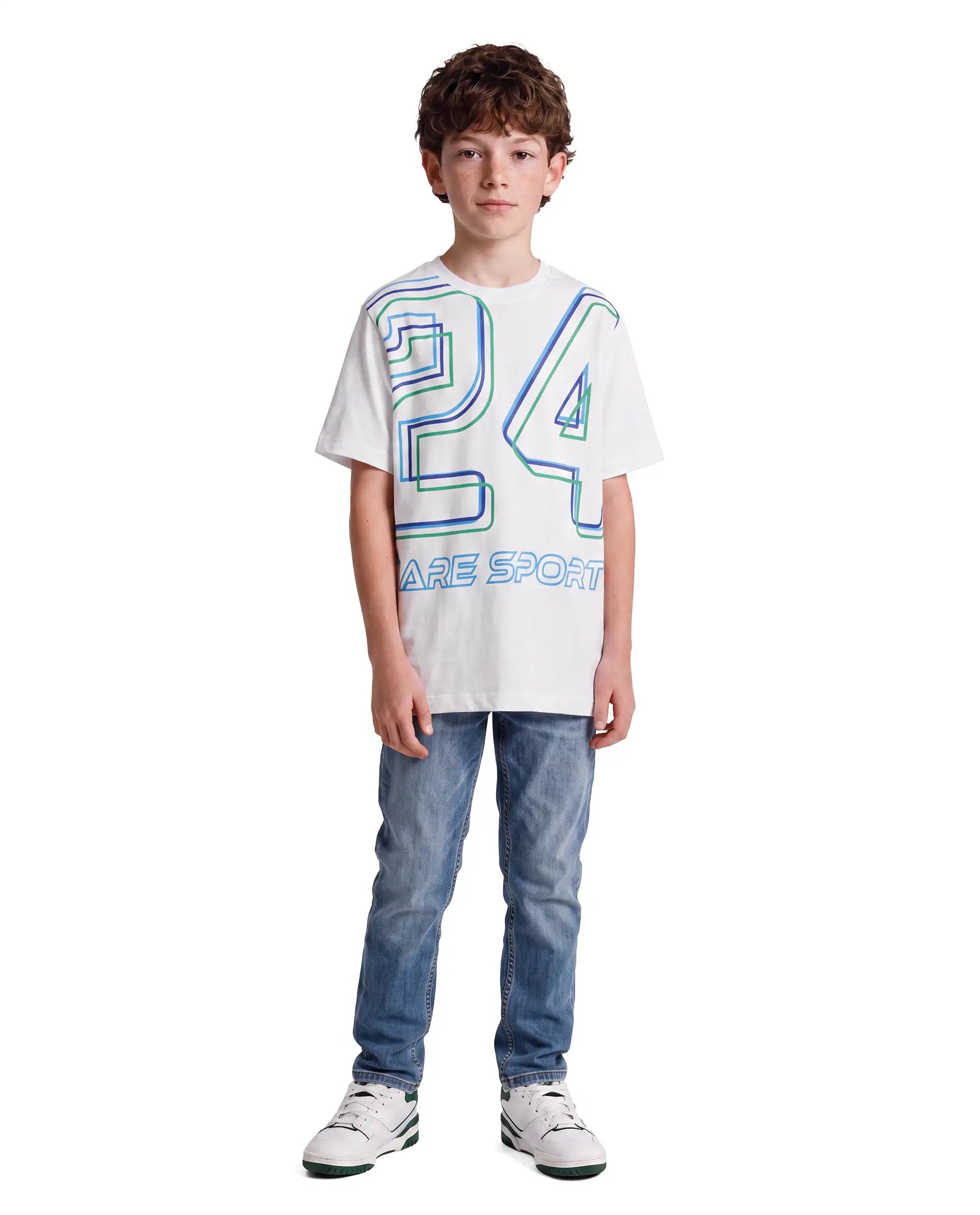 Rare Ones Kids Svant White Cotton Fabric Pull-On Regular Fit Graphic Print T-Shirt