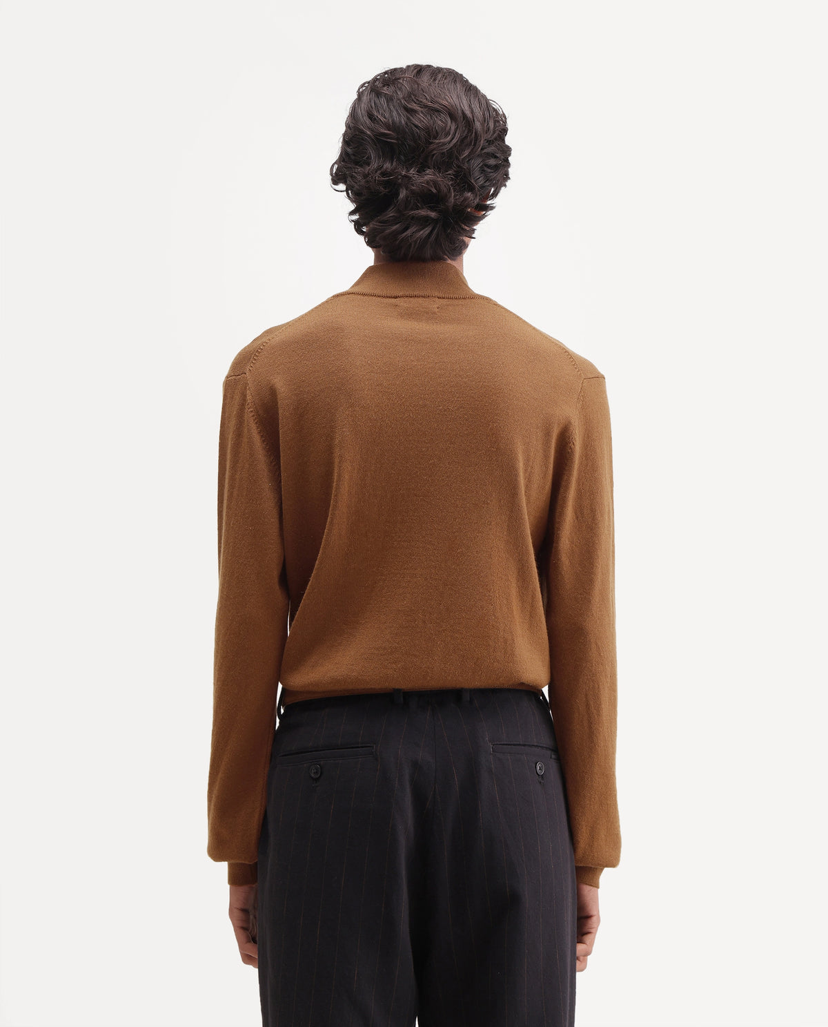 Rare Rabbit Men's Niff Rust Acrylic Blend Zipper Regular Fit Sweater - image 7