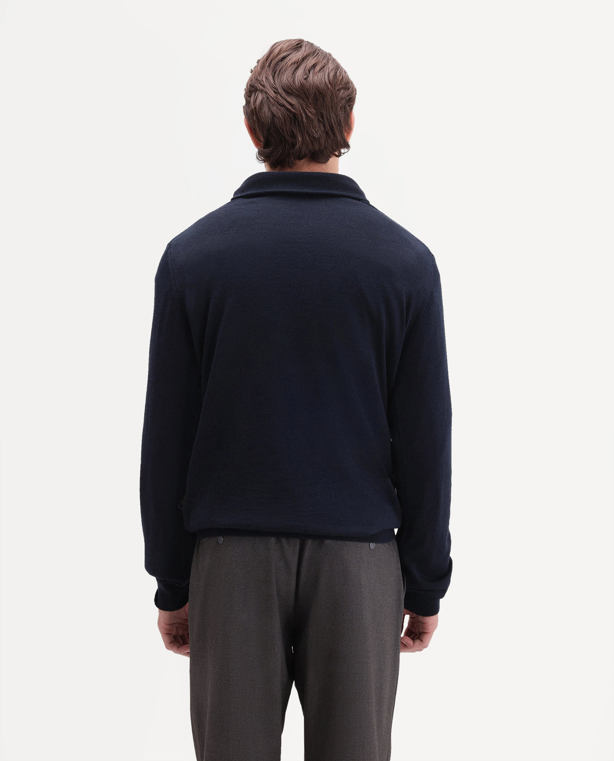 Rare Rabbit Men's Niff Navy Acrylic Blend Zipper Regular Fit Plain Sweater