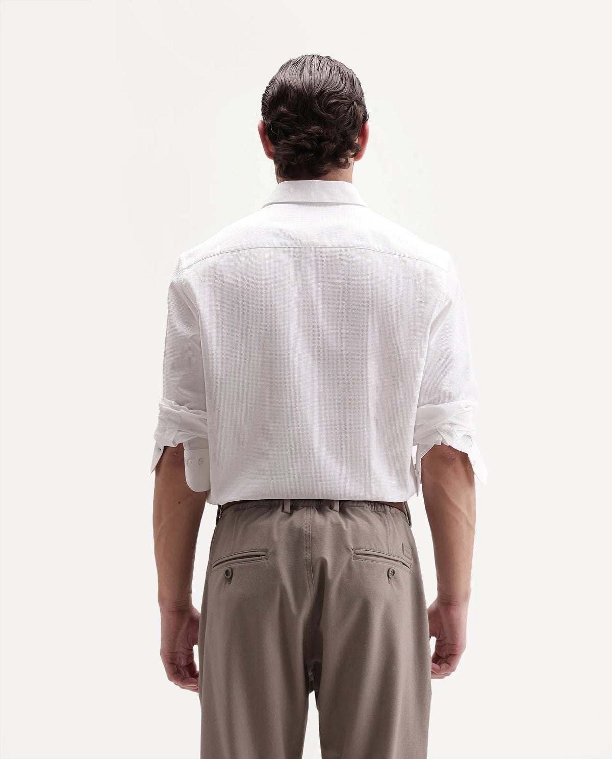 Rare Rabbit Men's Ryan White Cotton Button Regular Fit Plain Shirt
