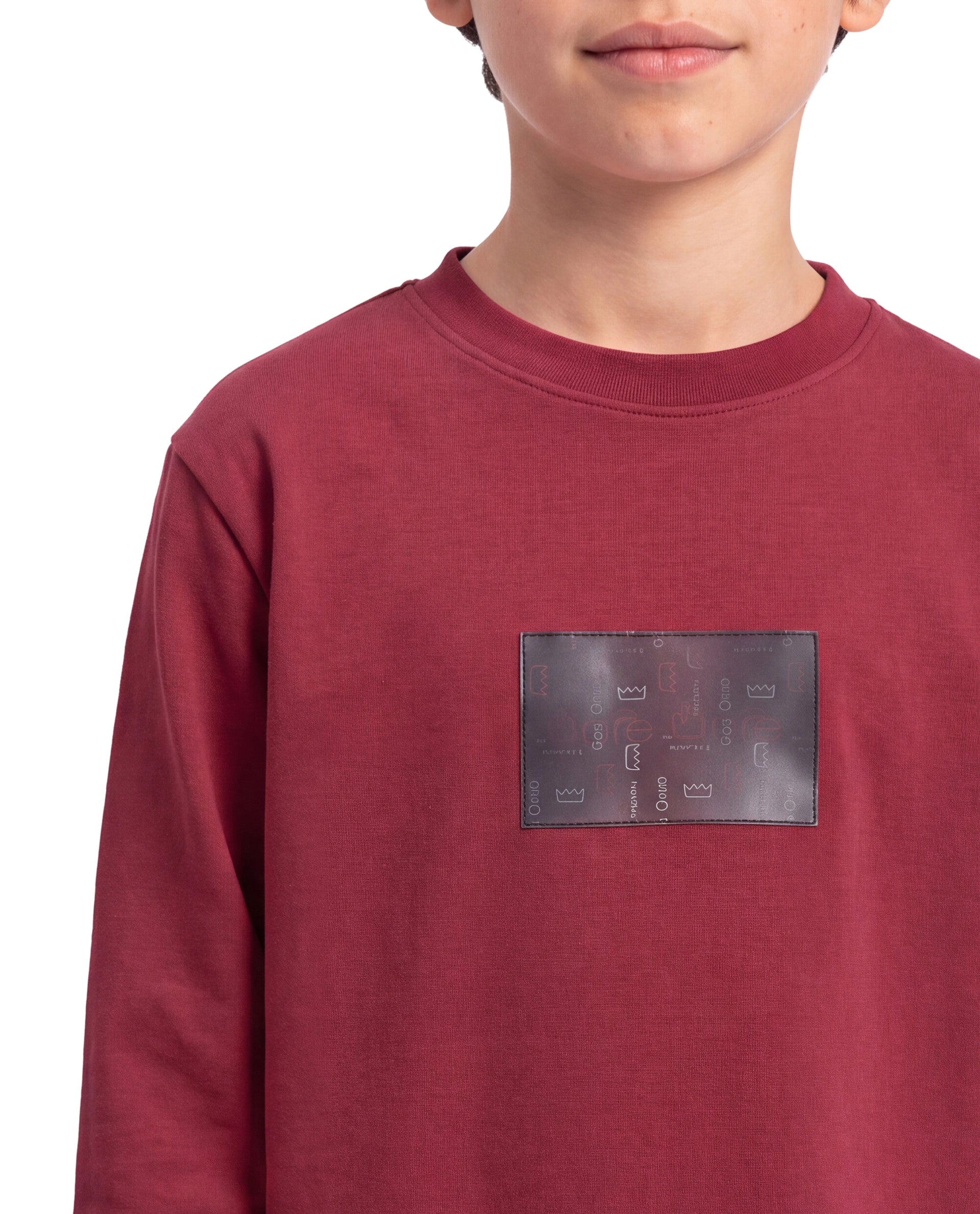 Rare Ones Kids Mel Dark Red Cotton Fabric Pull-On Regular Fit Graphic Print T-Shirt