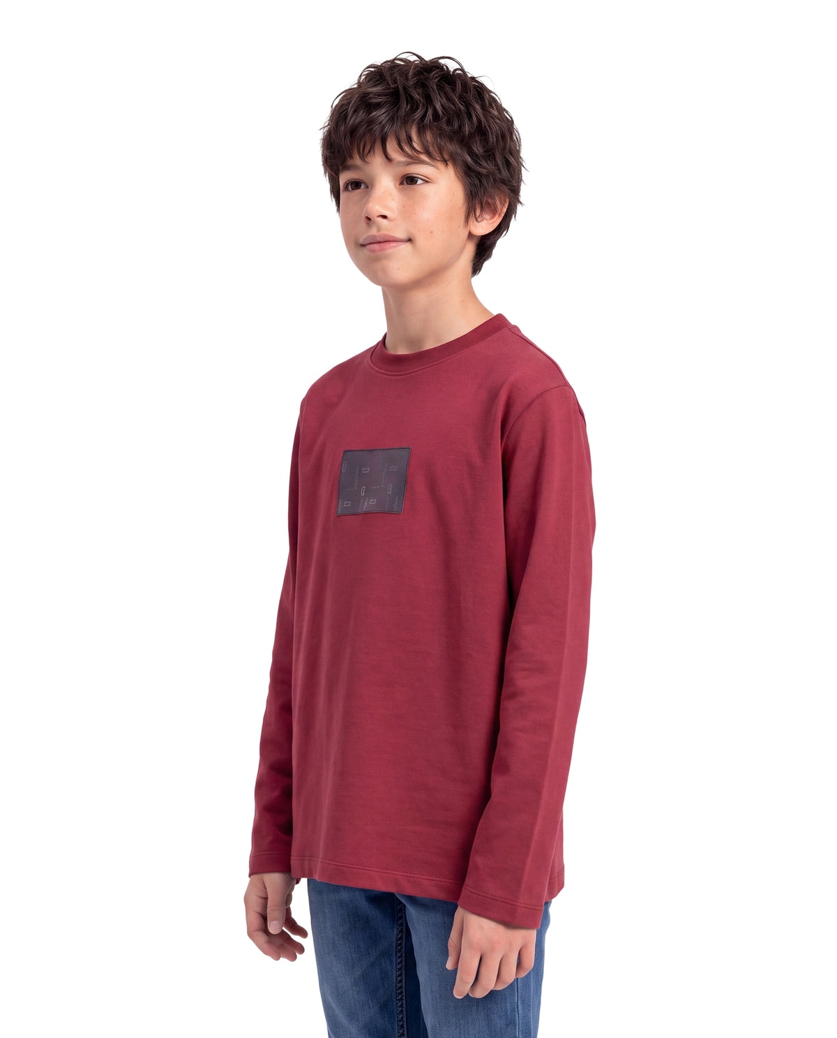 Rare Ones Kids Mel Dark Red Cotton Fabric Pull-On Regular Fit Graphic Print T-Shirt