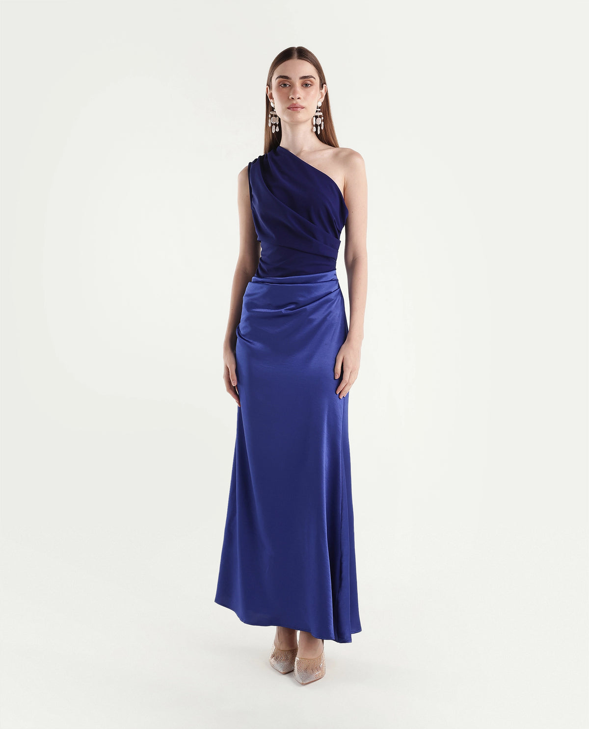 Rareism Women's Pache Navy Polyester Zipper Fitted Plain Dress - image 2