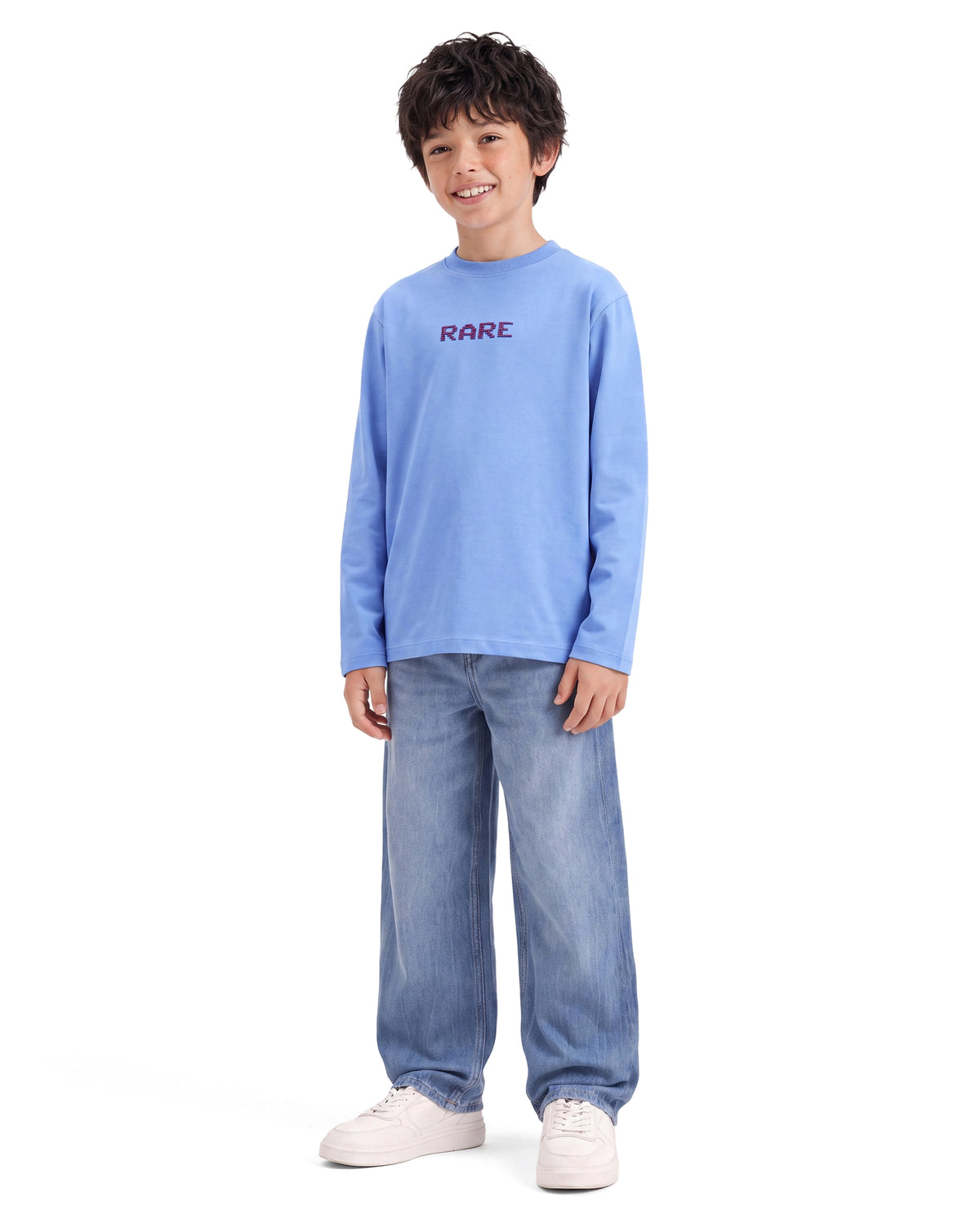 Rare Ones Kids Seth Pastel Purple Cotton Blend Fabric Pull-On Regular Fit Graphic Print T-Shirt