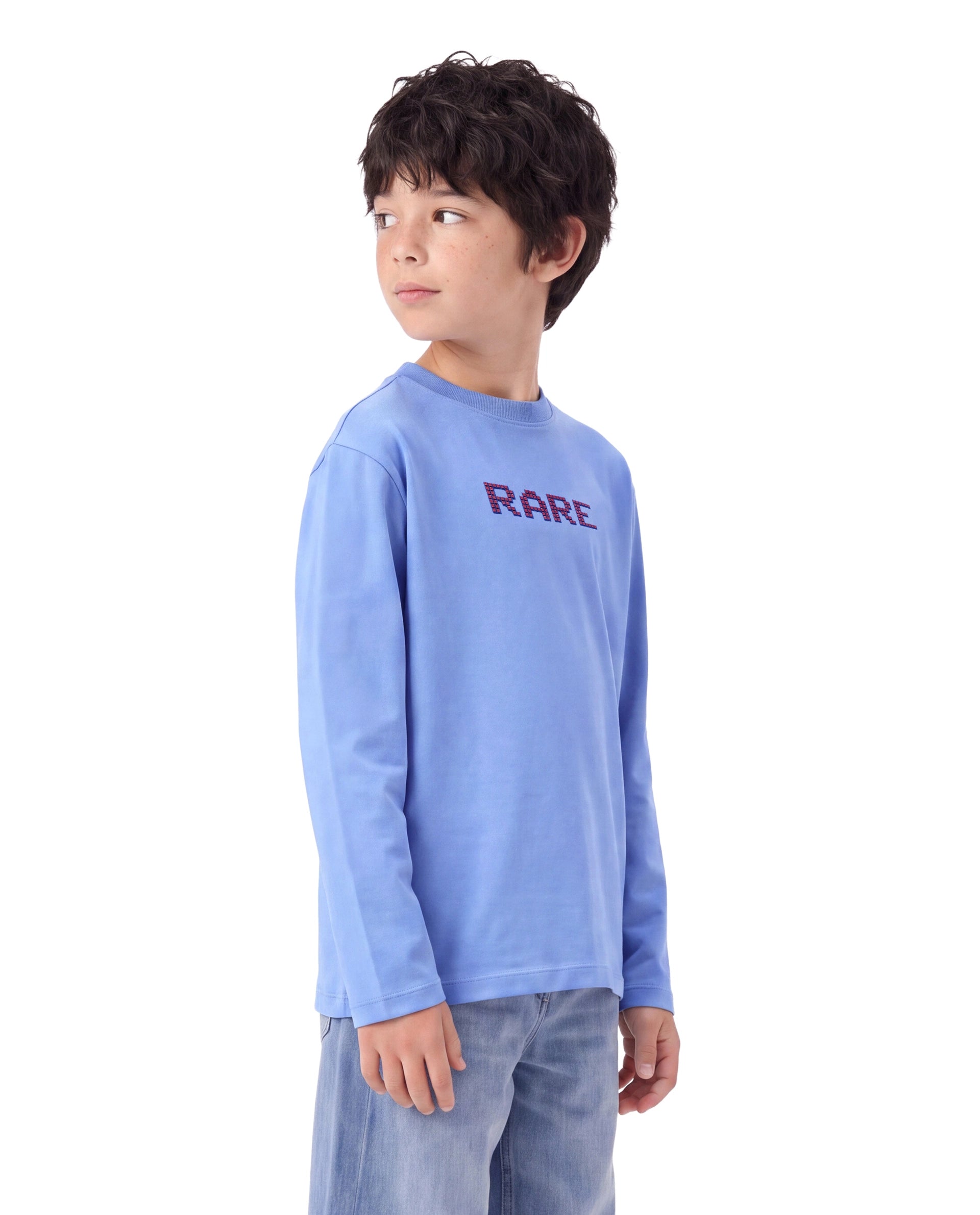 Rare Ones Kids Seth Pastel Purple Cotton Blend Fabric Pull-On Regular Fit Graphic Print T-Shirt