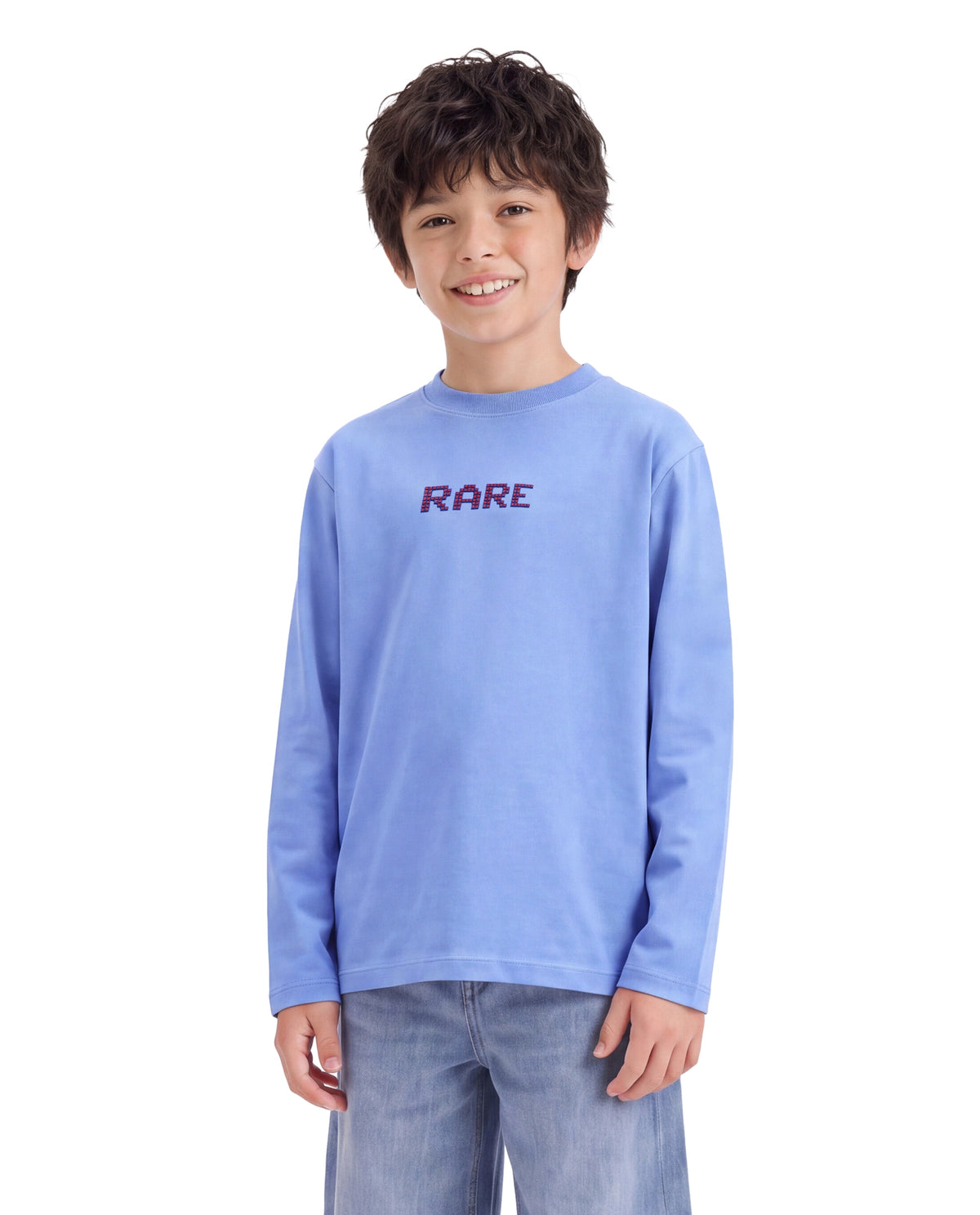 Rare Ones Kids Seth Pastel Purple Cotton Blend Fabric Pull-On Regular Fit Graphic Print T-Shirt