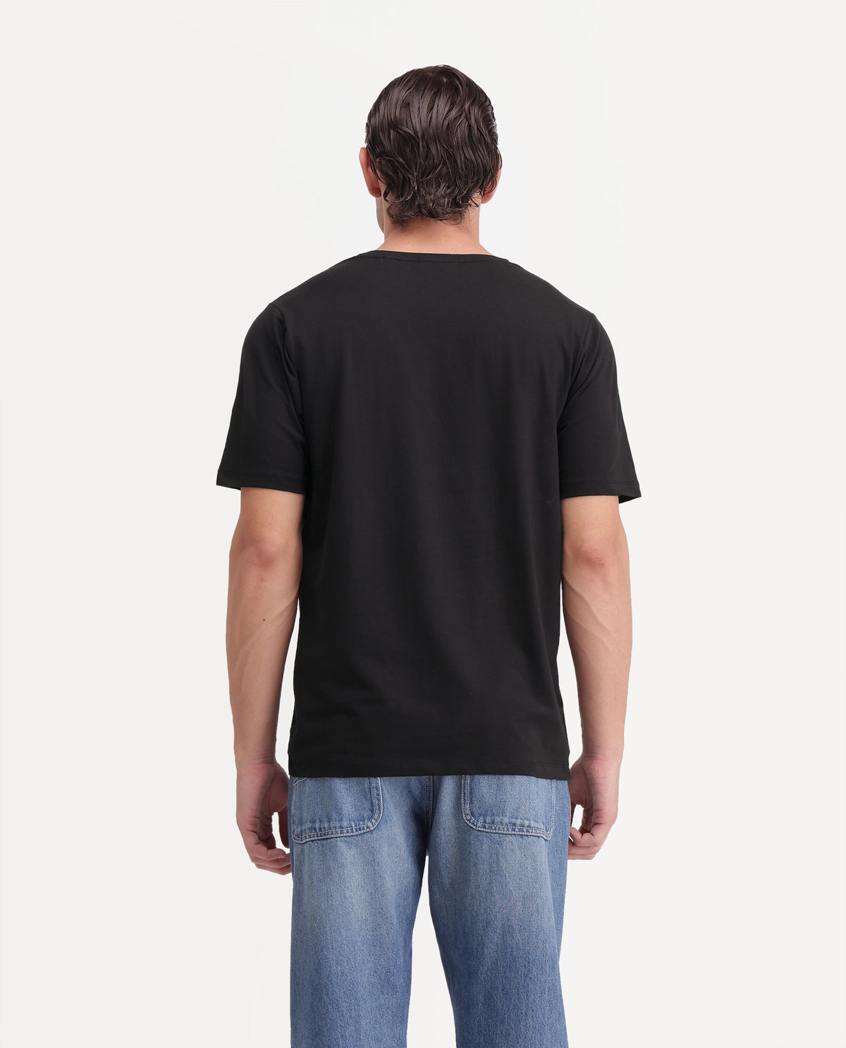 Rare Rabbit Men's Delos Black Cotton Blend Crew Neck Regular Graphic Print T-Shirt