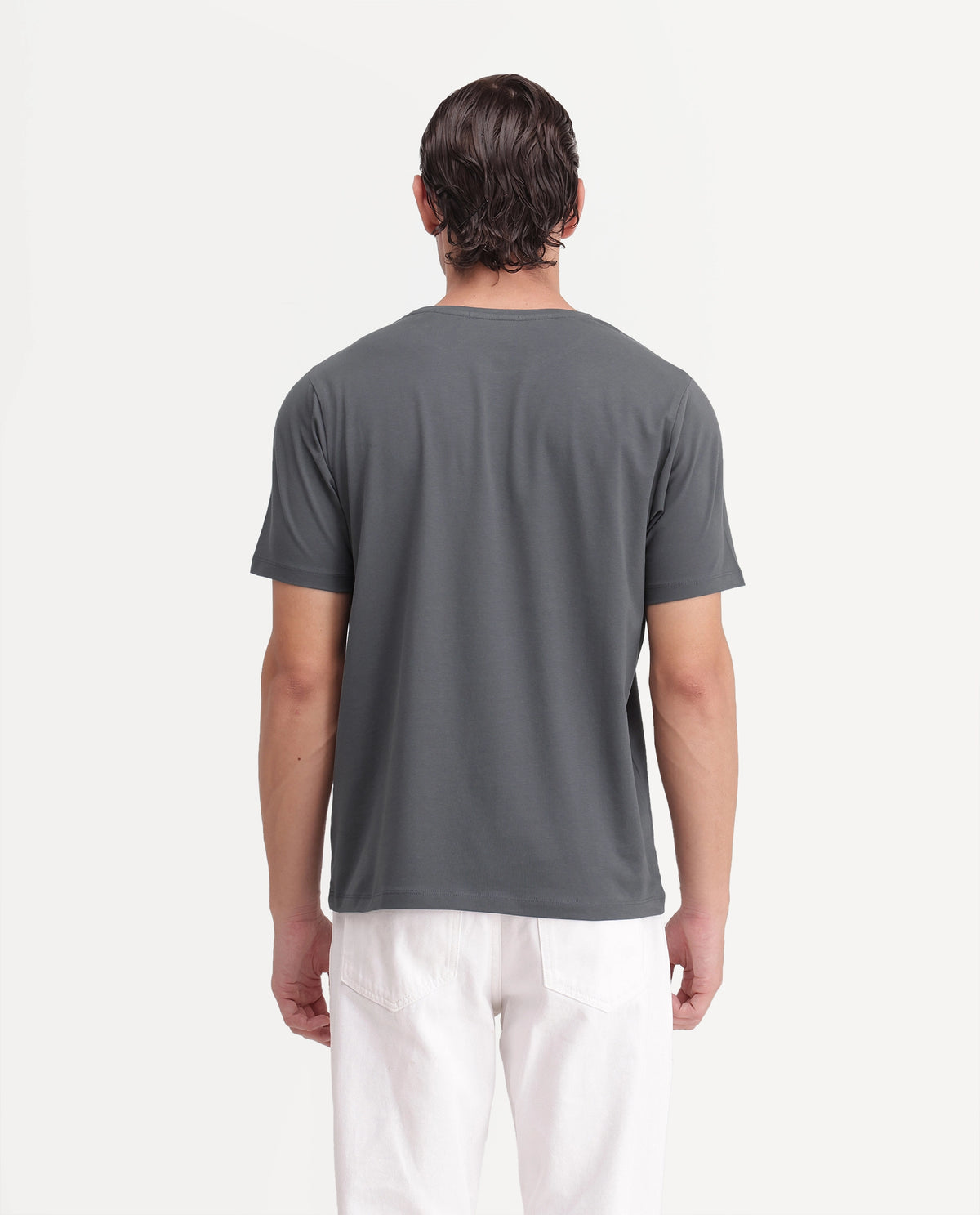 Rare Rabbit Men's Holm Dark Grey Cotton Blend Crew Neck Regular Graphic Print T-Shirt