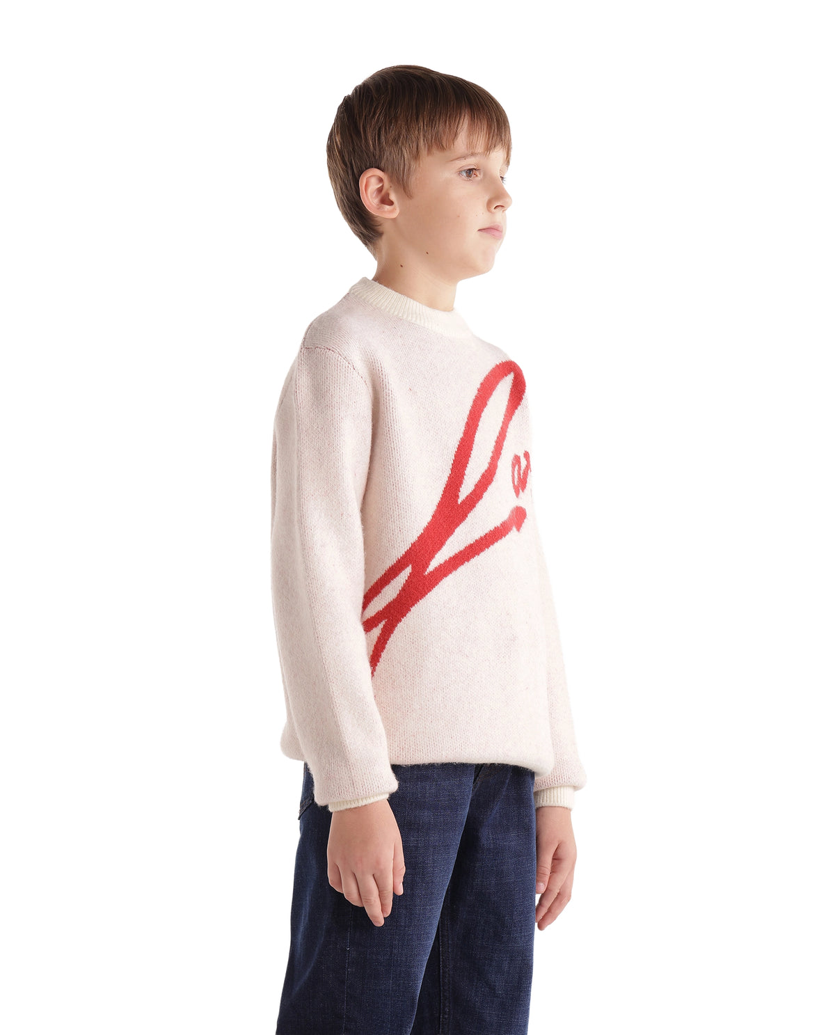 Rare Ones Kids Oscar Off White Acrylic Blend Pull-On Closure Regular Fit Graphic Print Sweater - image 6