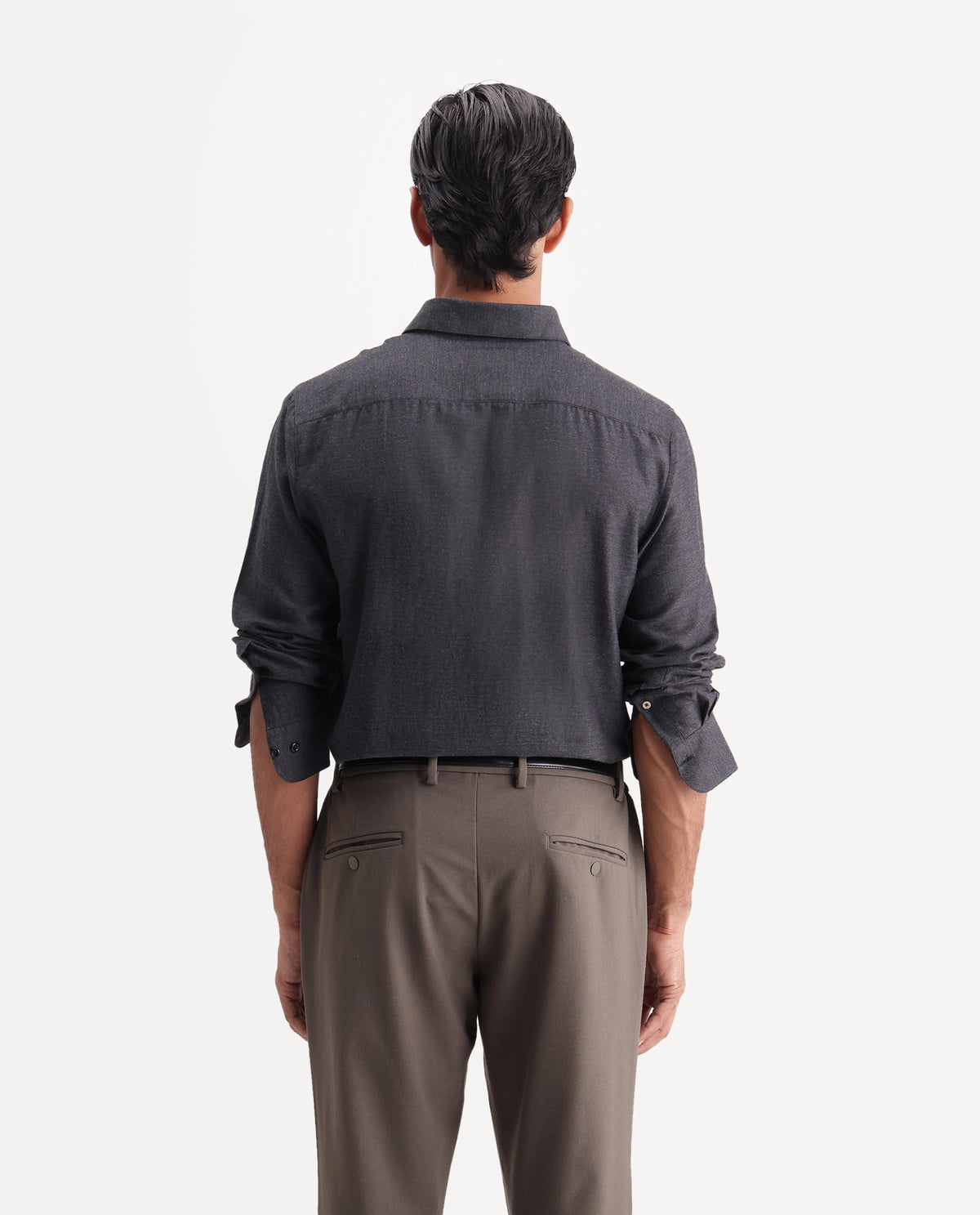 Rare Rabbit Men's Spar Black Cotton Blend Spread Collar Regular Fit Plain Shirt - image 8