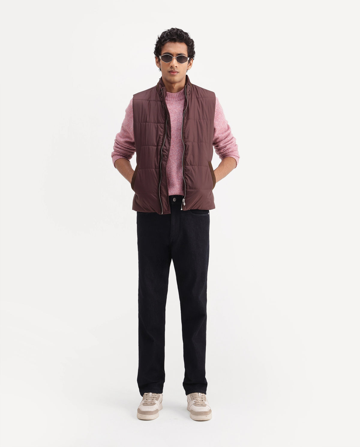 Rare Rabbit Men's Ravo Maroon Cotton High Neck Regular Plain Jacket