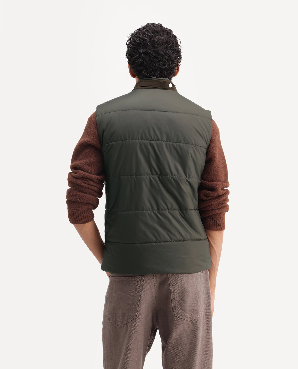 Rare Rabbit Men's Ravo Olive Polyester High Neck Regular Plain Jacket - image 8