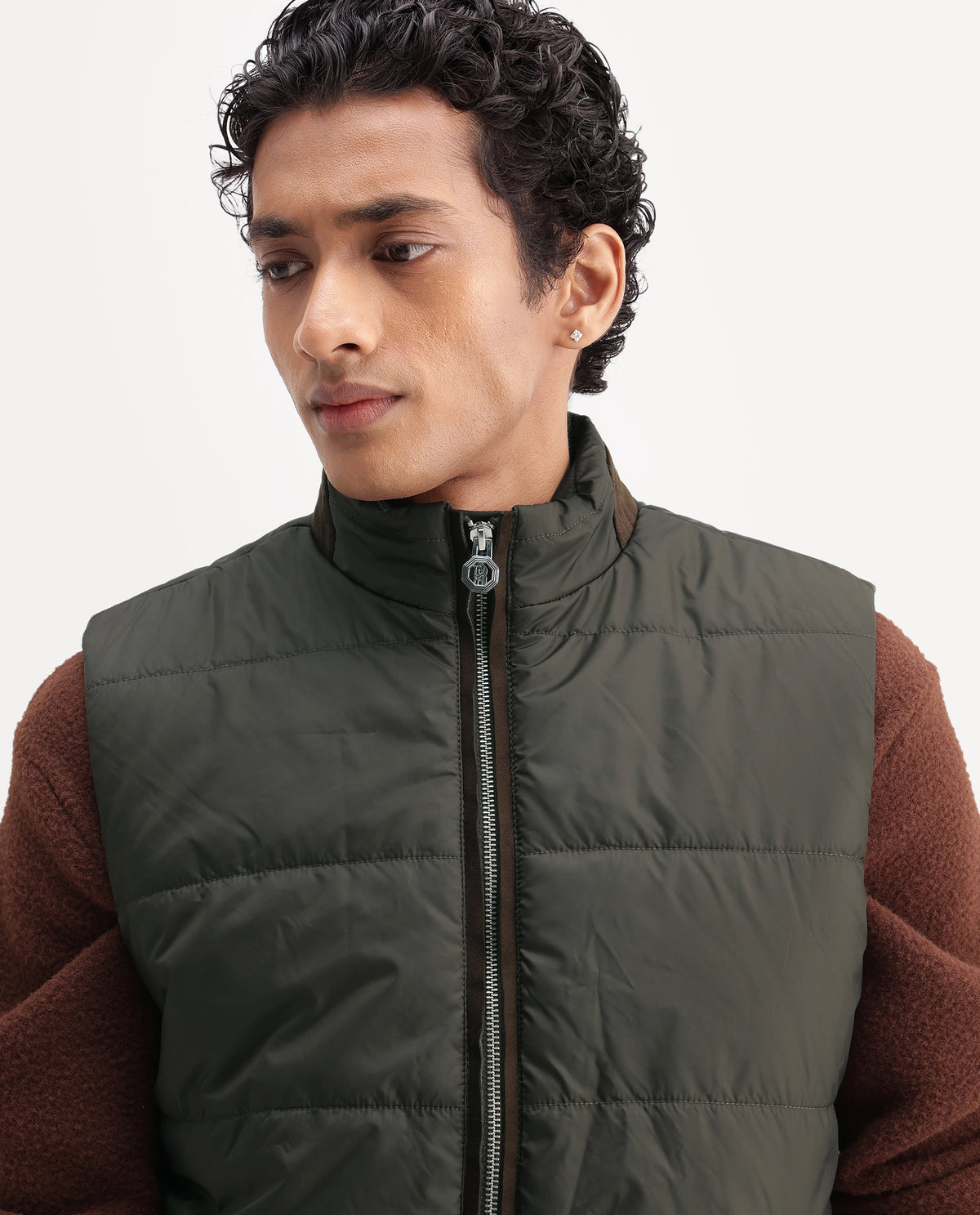 Rare Rabbit Men's Ravo Olive Polyester High Neck Regular Plain Jacket - image 3