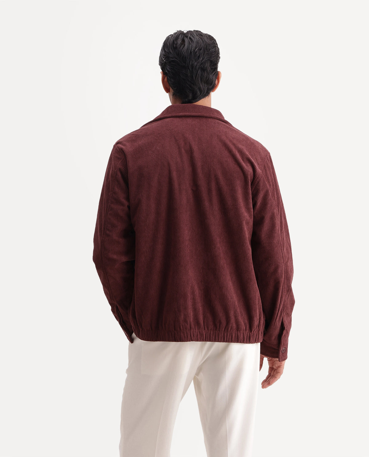 Rare Rabbit Men's Misha Maroon Polyester Spread Collar Regular Textured Jacket - image 7