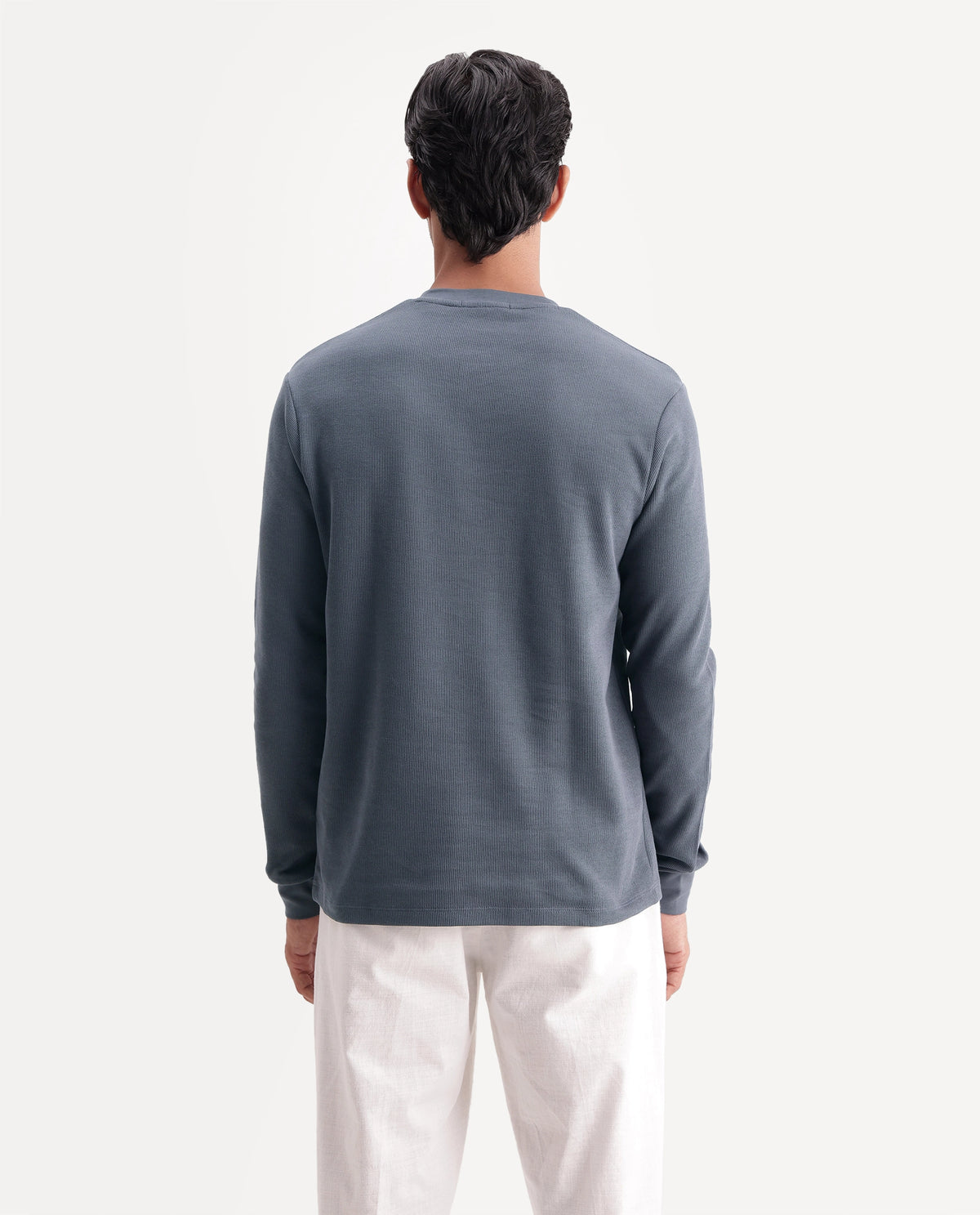Rare Rabbit Men's Leto Dark Grey Cotton Regular Plain T-Shirt - image 7