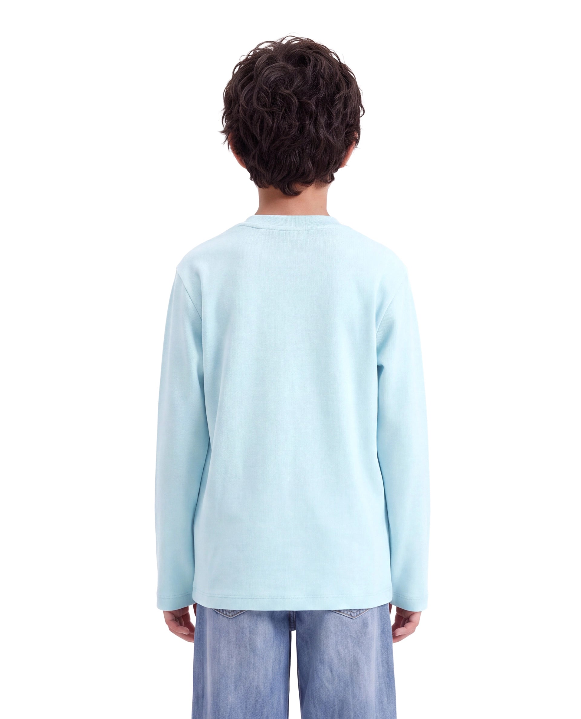 Rare Ones Kids Spro Pastel Blue Cotton Crew Neck Regular Graphic Print T-Shirt