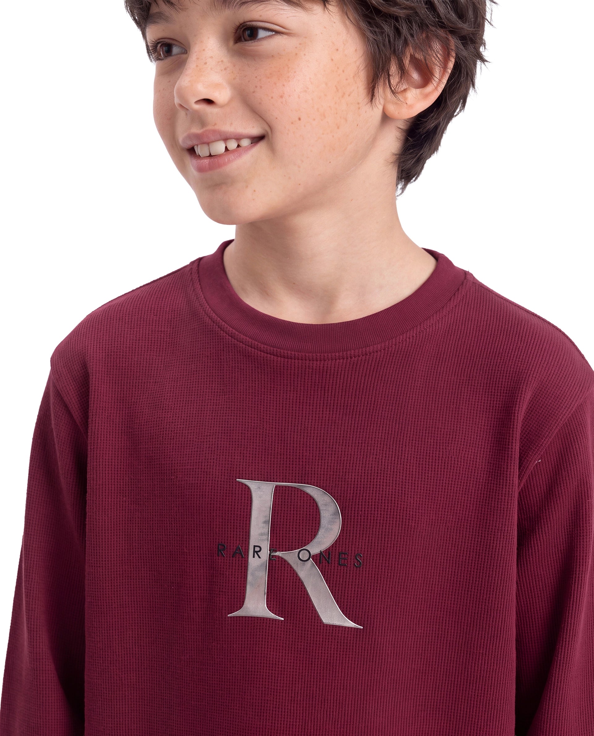 Rare Ones Kids Spro Dusky Pink Cotton Crew Neck Regular Graphic Print T-Shirt