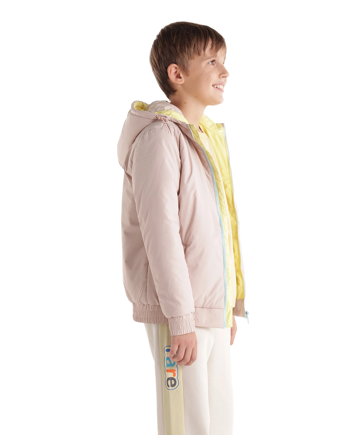 Rare Ones Kids Casin Beige Polyester Fabric Zipper Closure Regular Plain Jacket - image 7