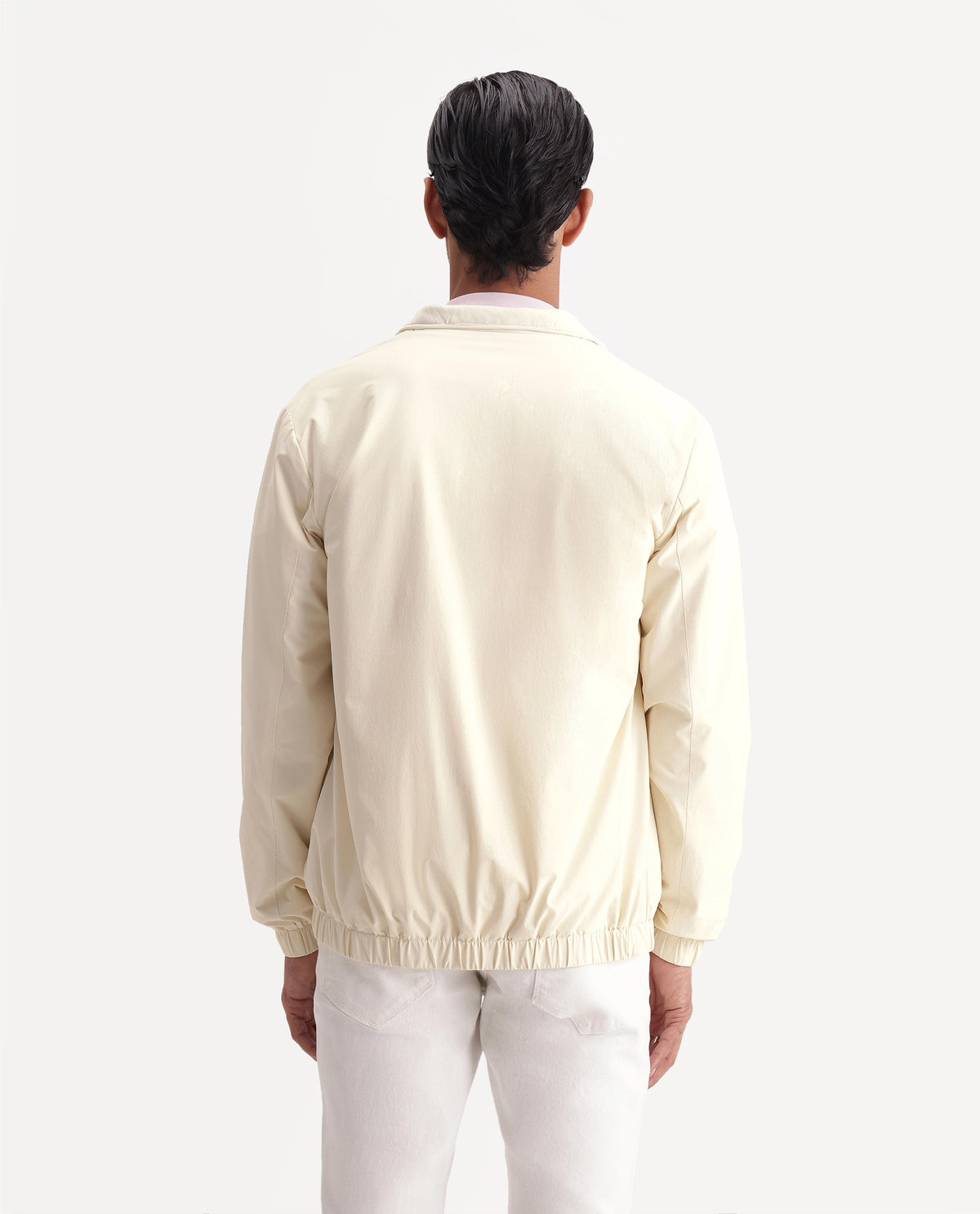 Rare Rabbit Men's Tian Off White Nylon High Neck Regular Plain Jacket - image 7