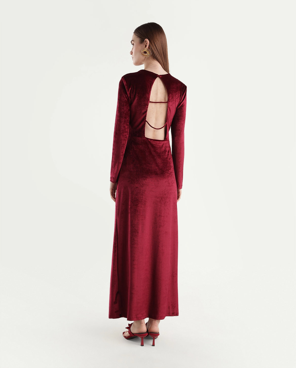 Rareism Women's Potonlo Maroon Polyester Button Regular Fit Dress - image 6