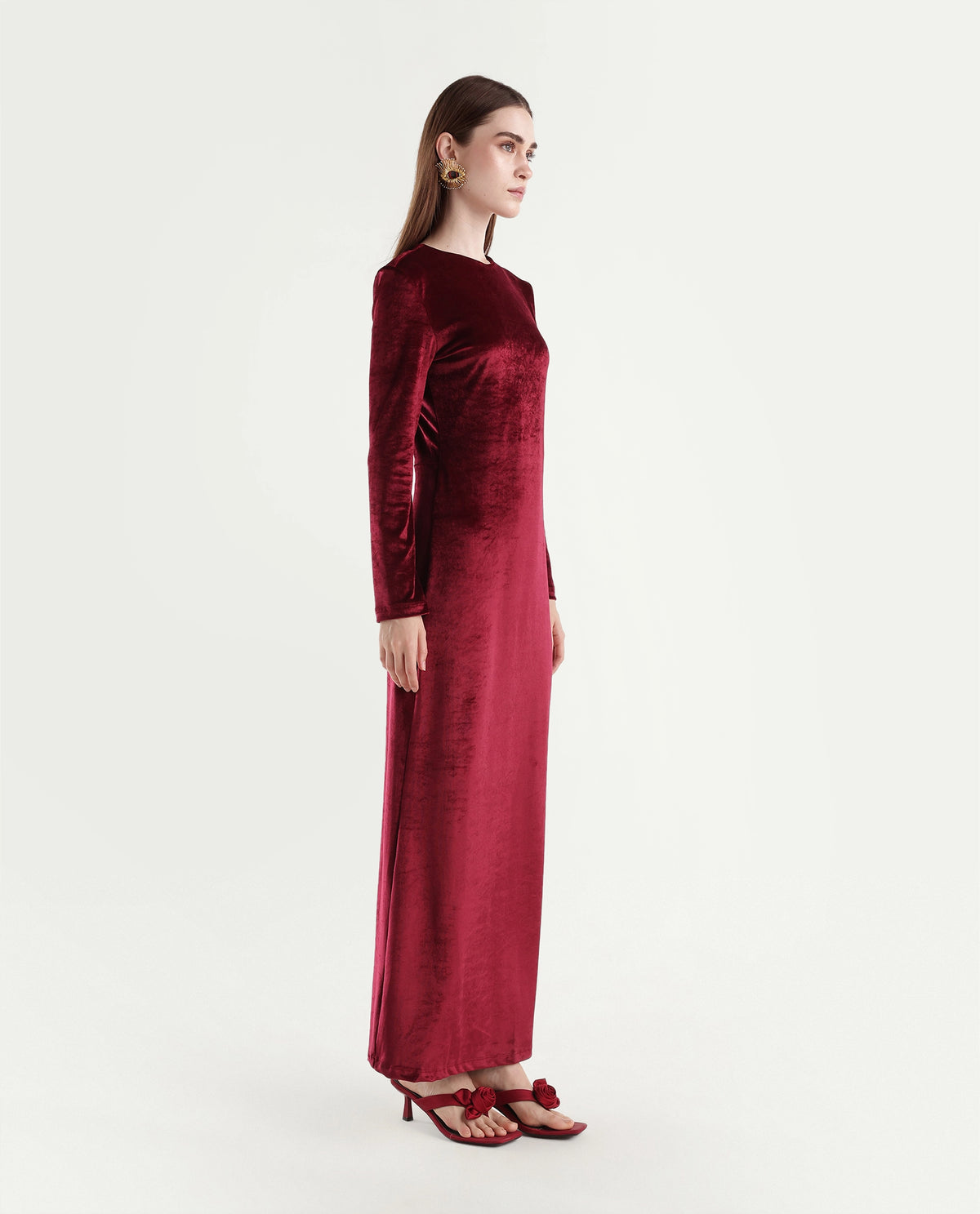 Rareism Women's Potonlo Maroon Polyester Button Regular Fit Dress - image 4