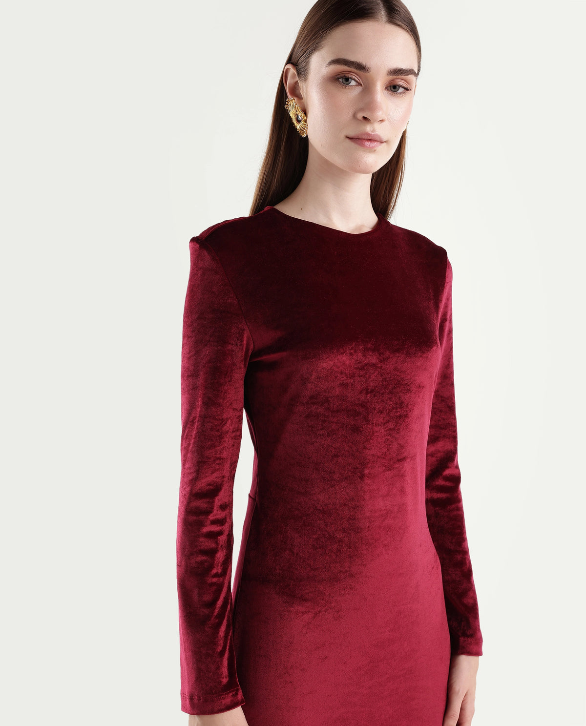 Rareism Women's Potonlo Maroon Polyester Button Regular Fit Dress - image 3