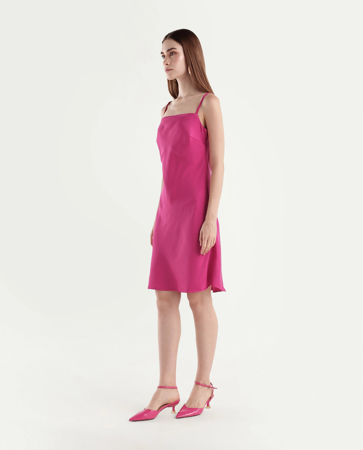 Rareism Women's Prya Pink Polyester Regular Fit Sleeveless Dress - image 5