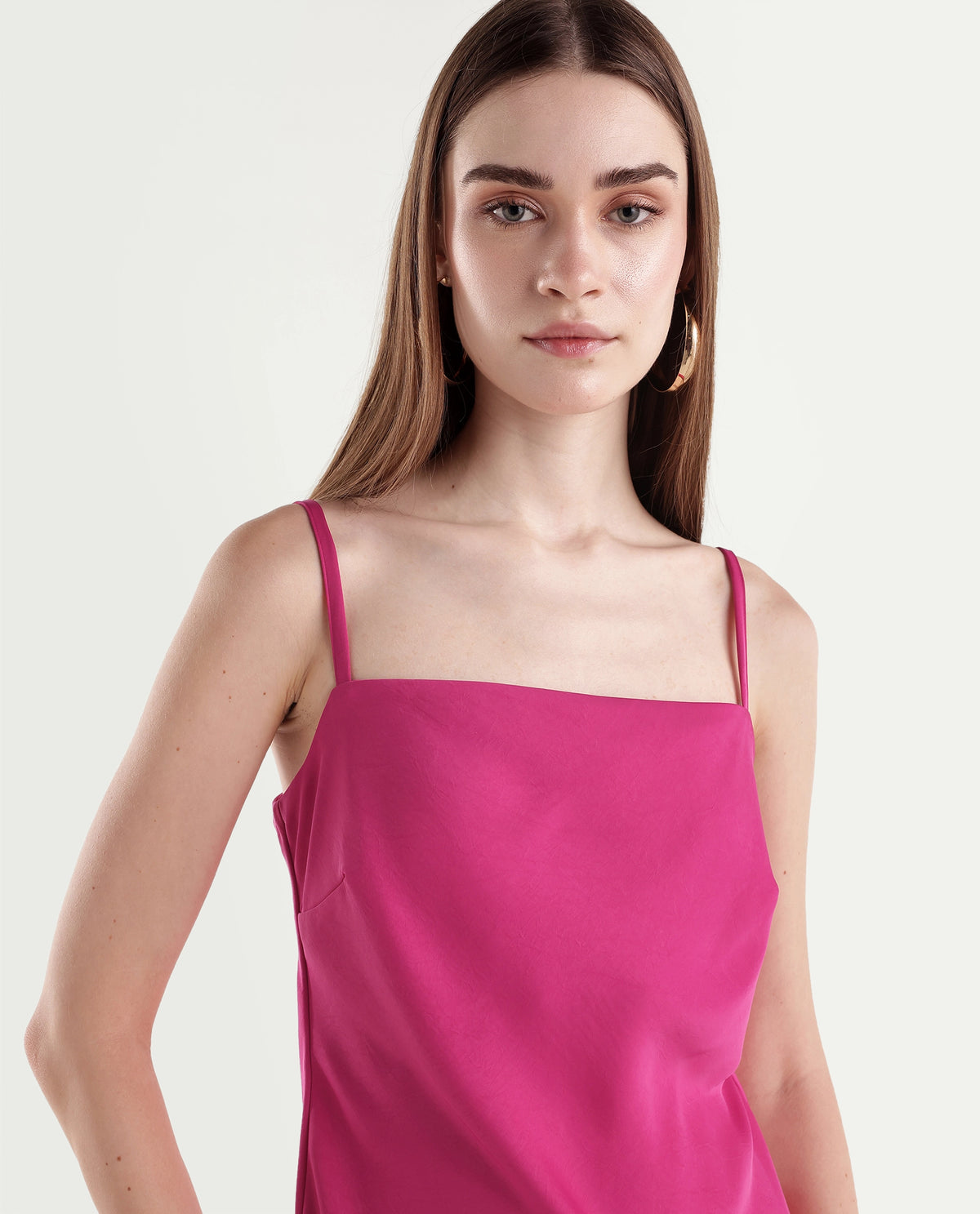 Rareism Women's Prya Pink Polyester Regular Fit Sleeveless Dress - image 3