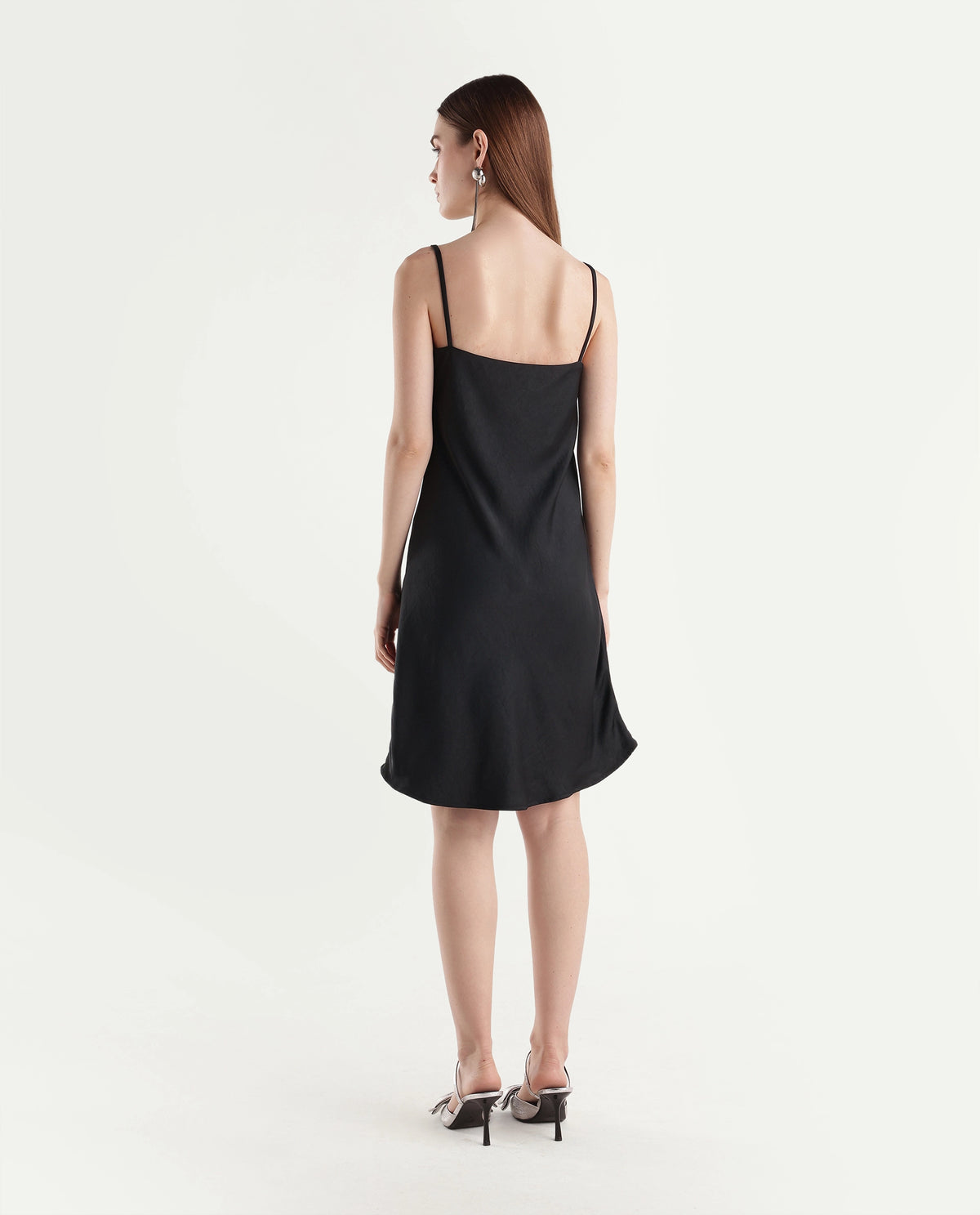Rareism Women's Prya Black Polyester Regular Fit Sleeveless Dress - image 7