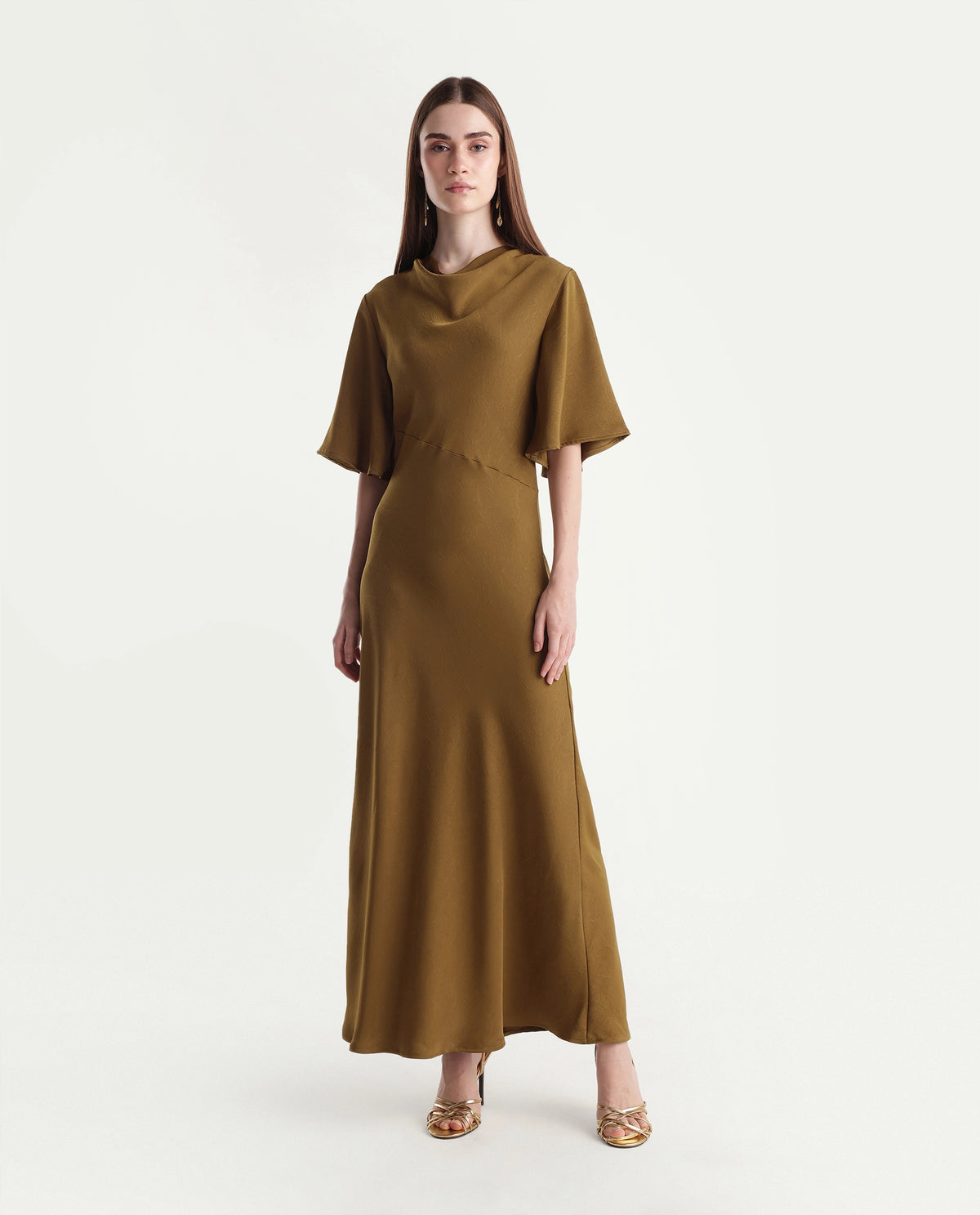Rareism Women's Guilon Gold Polyester Regular Fit Dress - image 2
