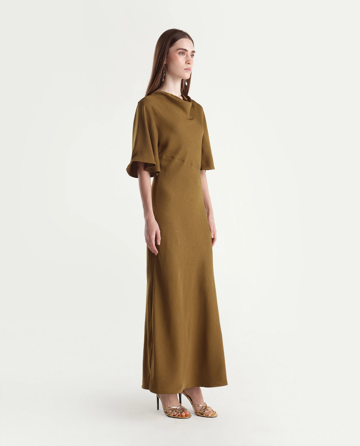 Rareism Women's Guilon Gold Polyester Regular Fit Dress - image 4