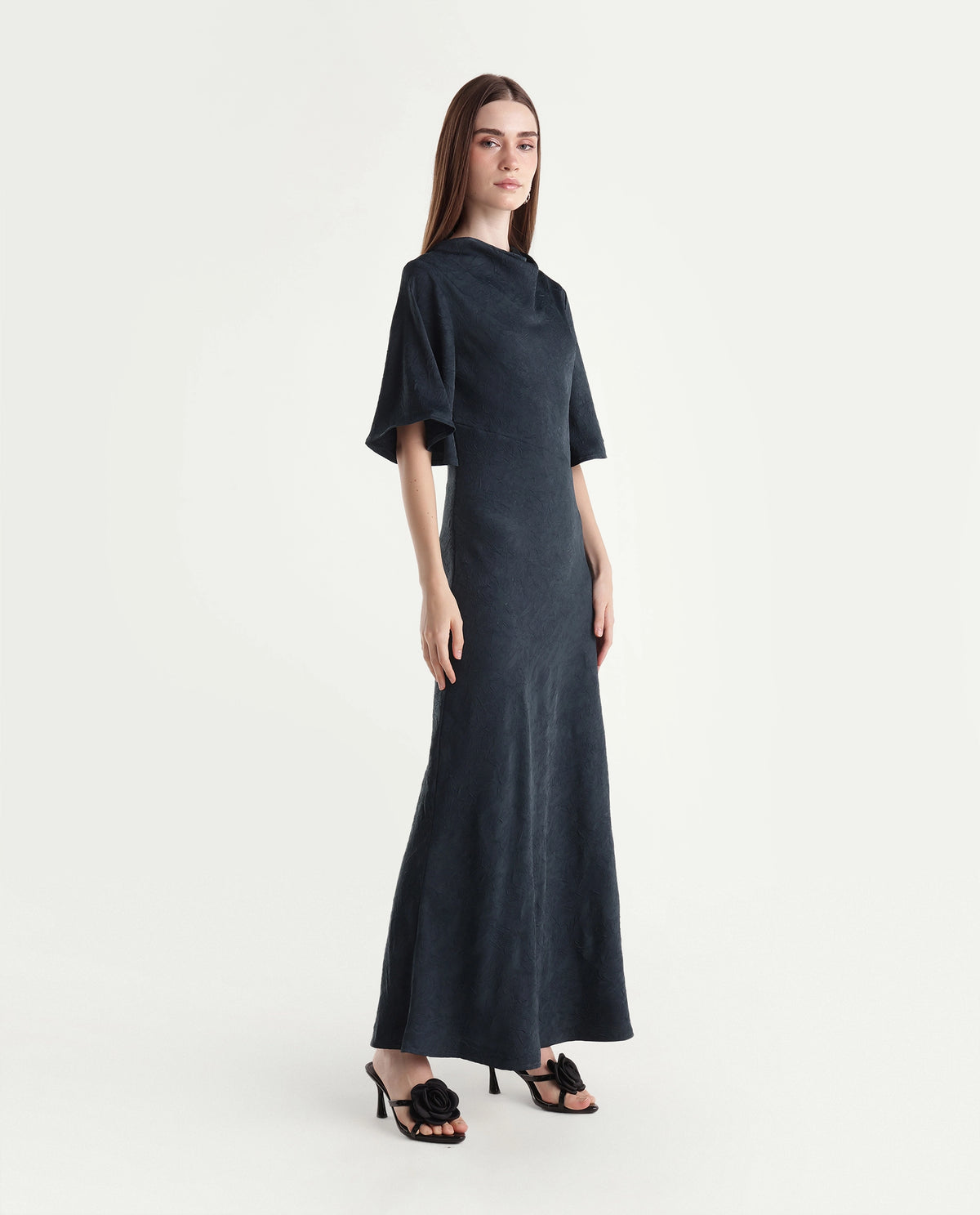 Rareism Women's Guilon Teal Polyester Zipper Regular Fit Dress - image 4