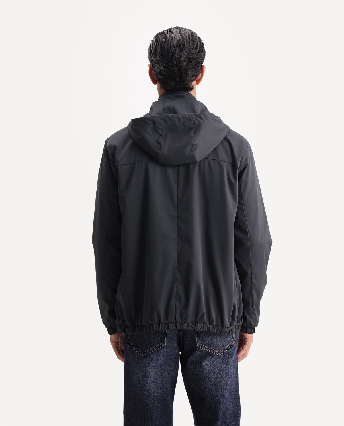 Rare Rabbit Men's Eber Navy Polyester Hooded Regular Plain Jacket - image 7