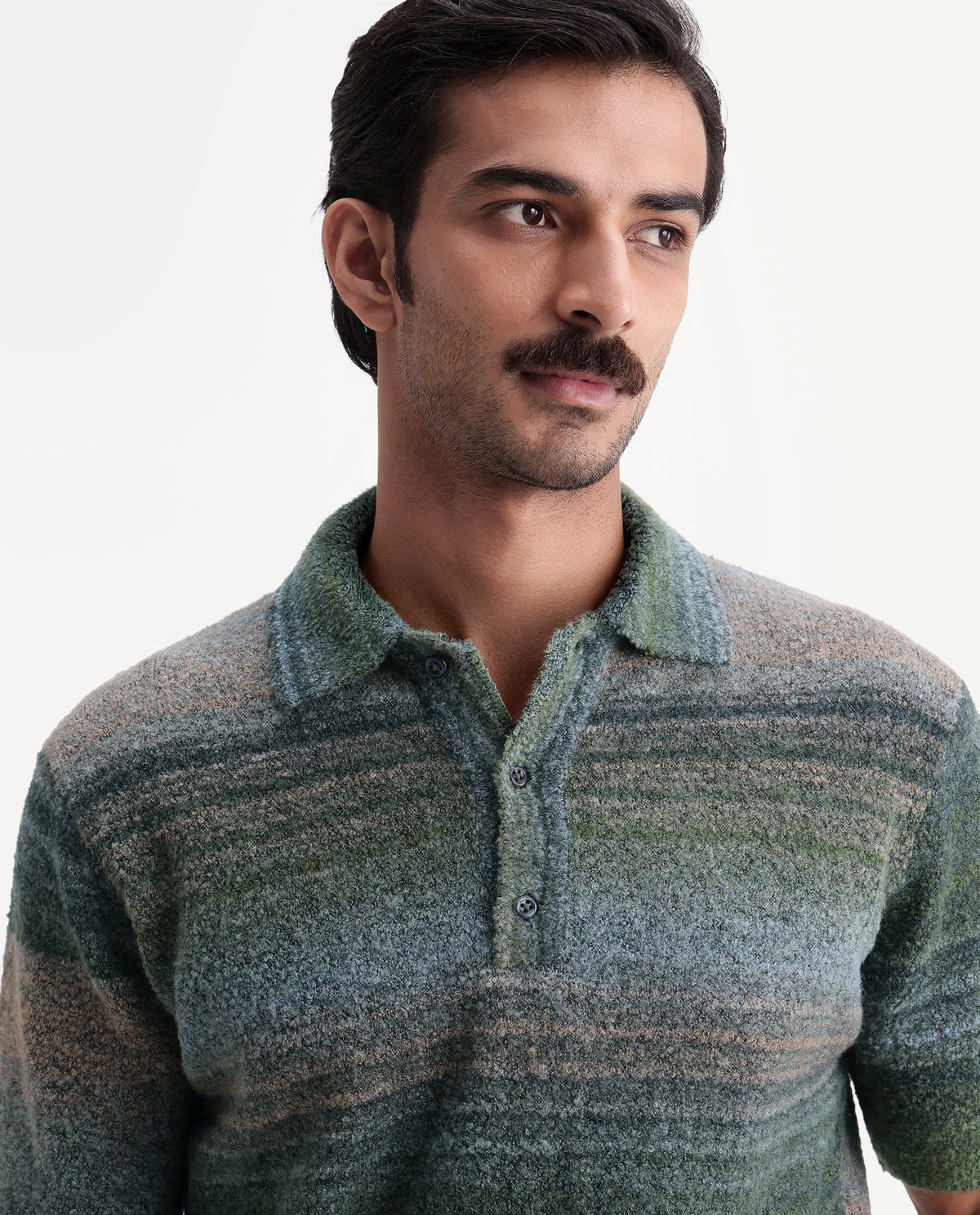 Rare Rabbit Men's Luco Multi Acrylic Blend Spread Collar Button Regular Jacquard Polo - image 3