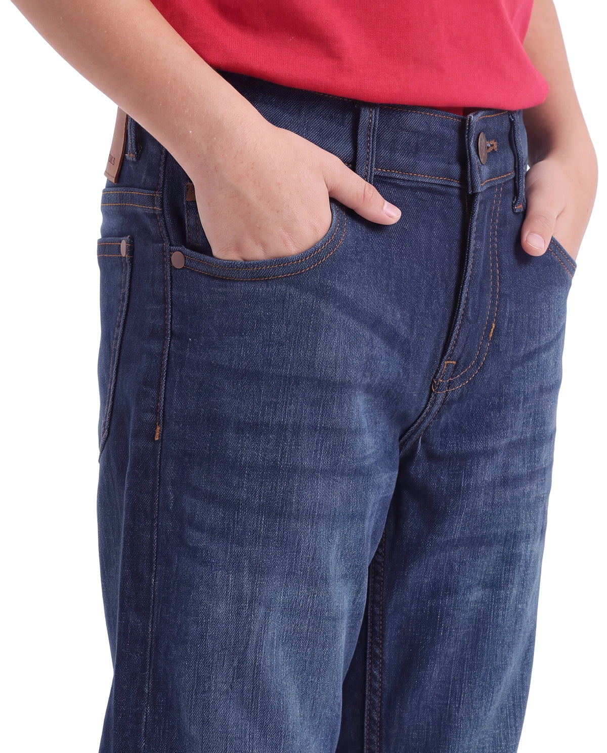 Rare Ones Kids Sonet Dark Blue Cotton Blend Plain Regular Jeans