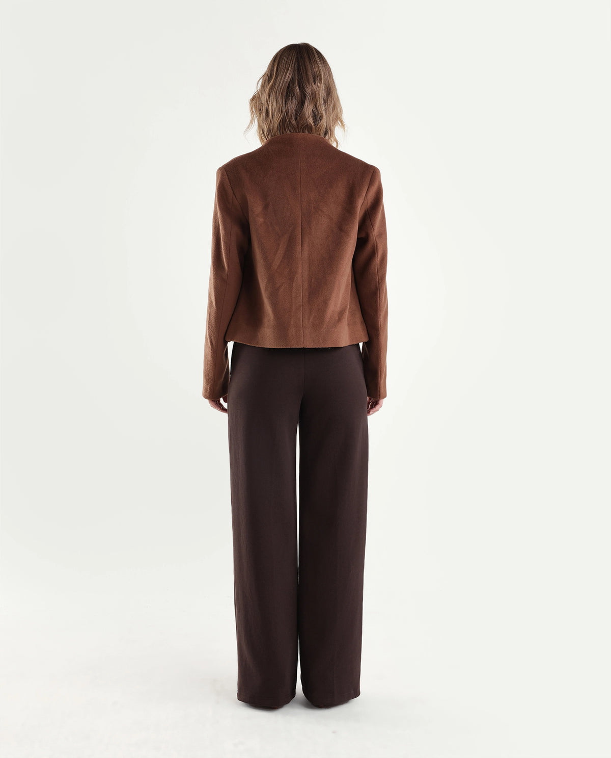 Rareism Womens Pilot-B Dark Brown Modal Blend Straight Plain Track Pant