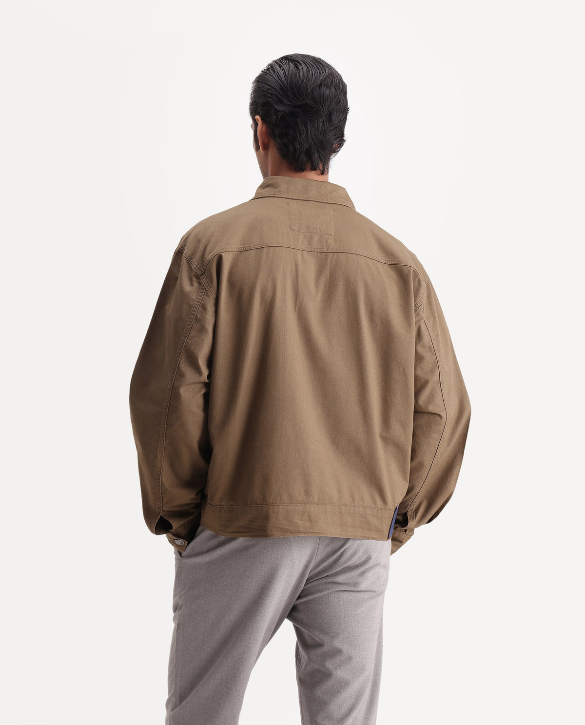Rare Rabbit Men's Rugbo-S Dark Mustard Cotton Spread Collar Snap Button Regular Textured Shacket - image 7