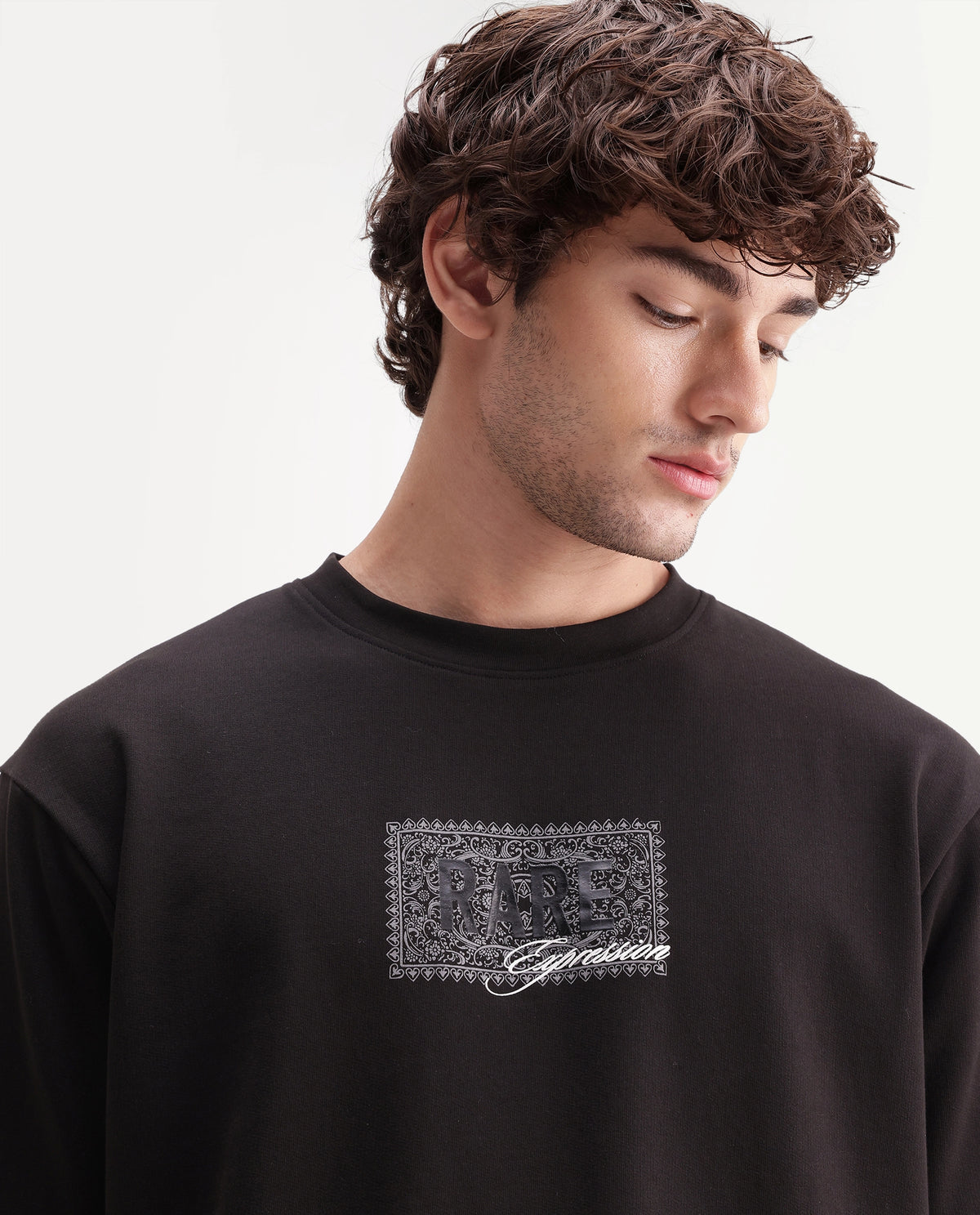 Rare Rabbit Men's Mexo Black Cotton Crew Neck Relaxed Graphic Print T-Shirt - image 7