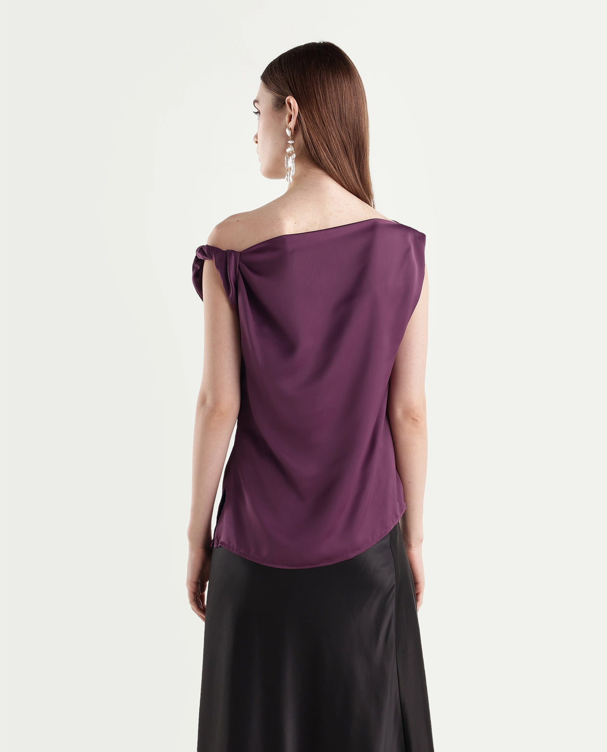 Rareism Women's Onres Maroon Polyester Boat Neck Regular Fit Plain Top - image 7