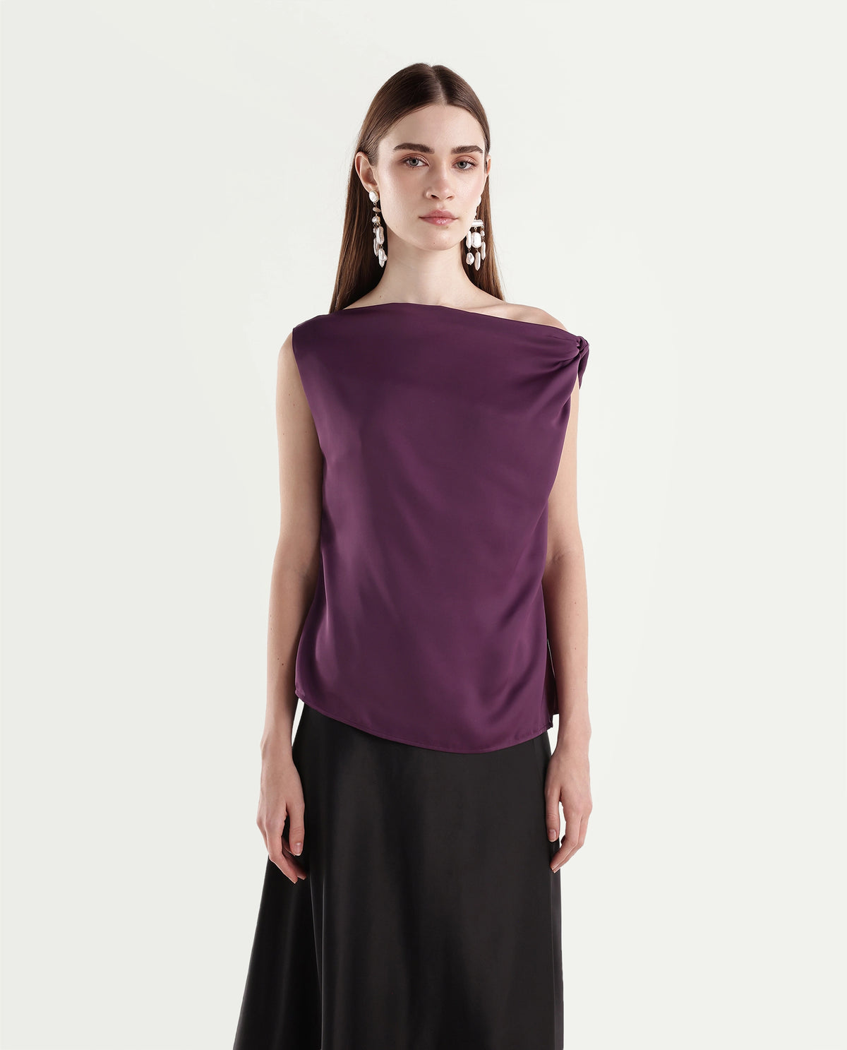 Rareism Women's Onres Maroon Polyester Boat Neck Regular Fit Plain Top - image 6