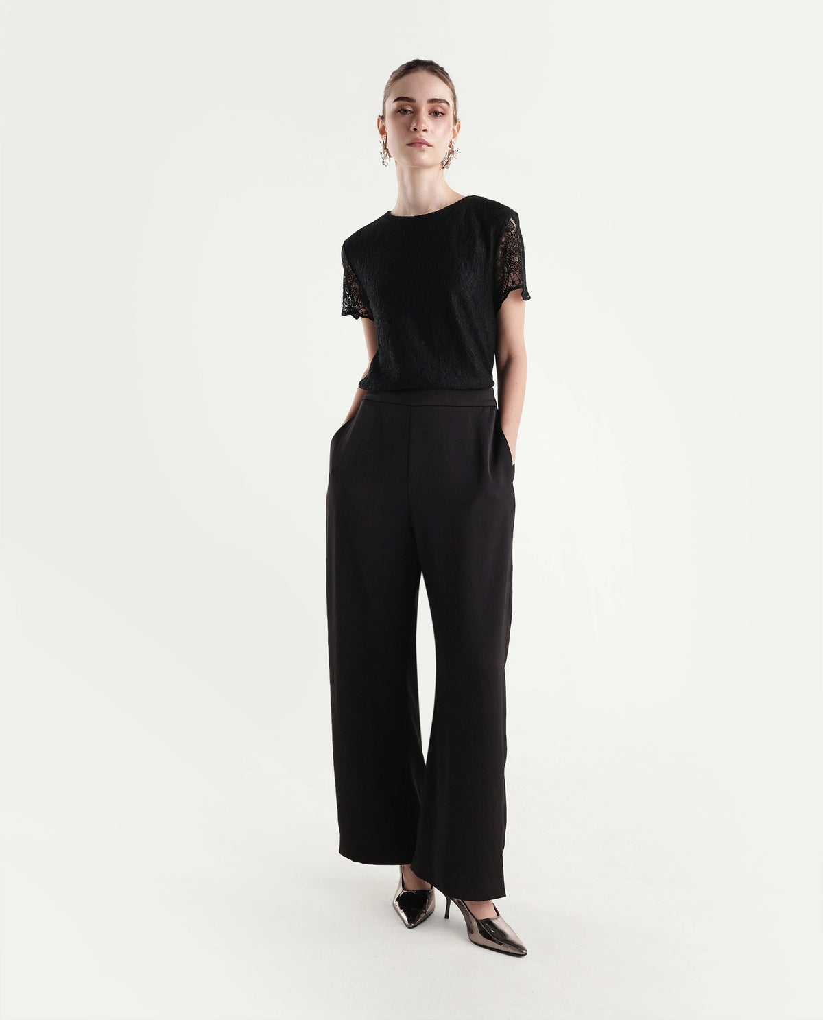 Rareism Women's Denmaria Black Polyester Button Regular Fit Top - image 2