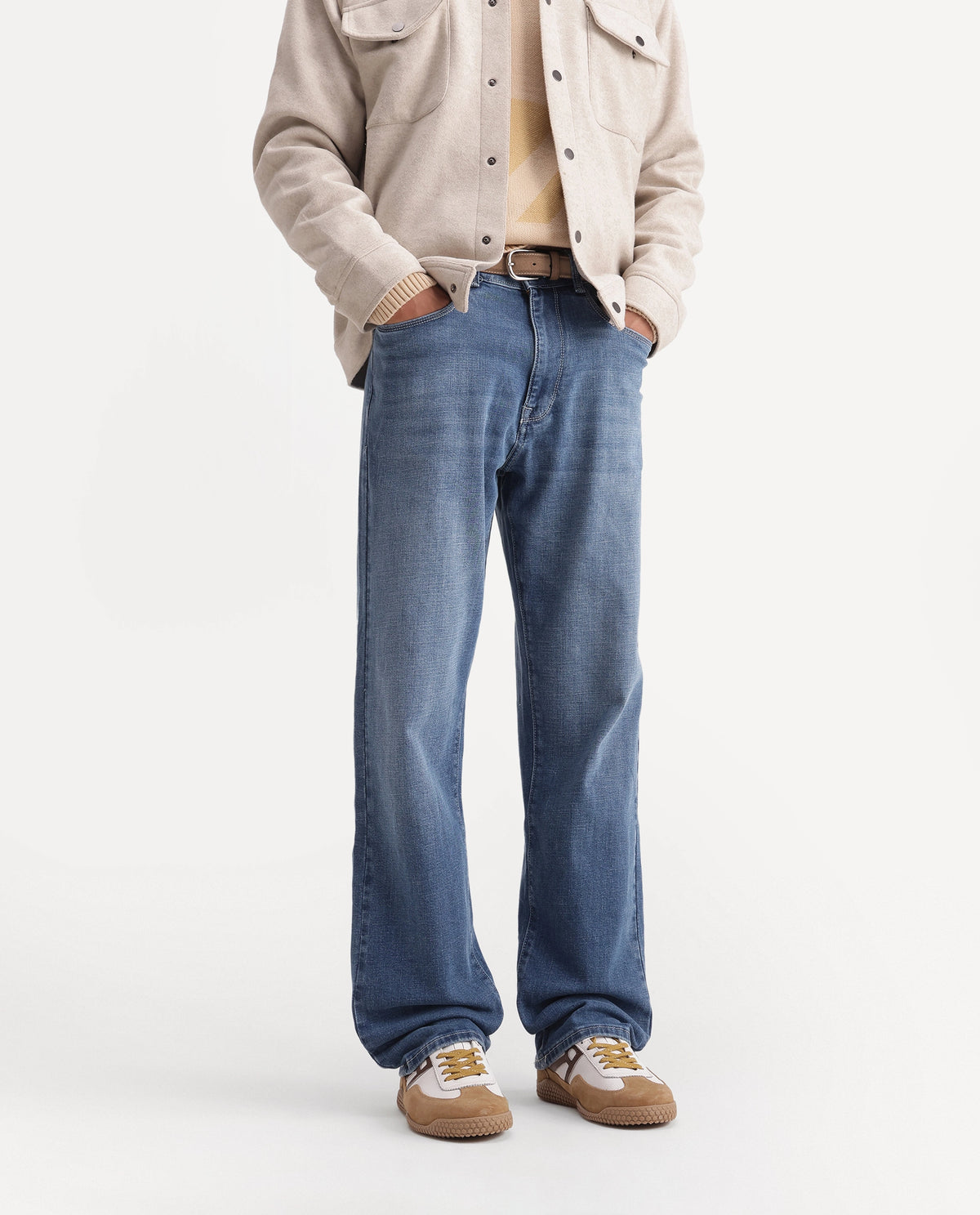 Rare Rabbit Men's Lyme Light Blue Cotton Relaxed Plain Jeans - image 1