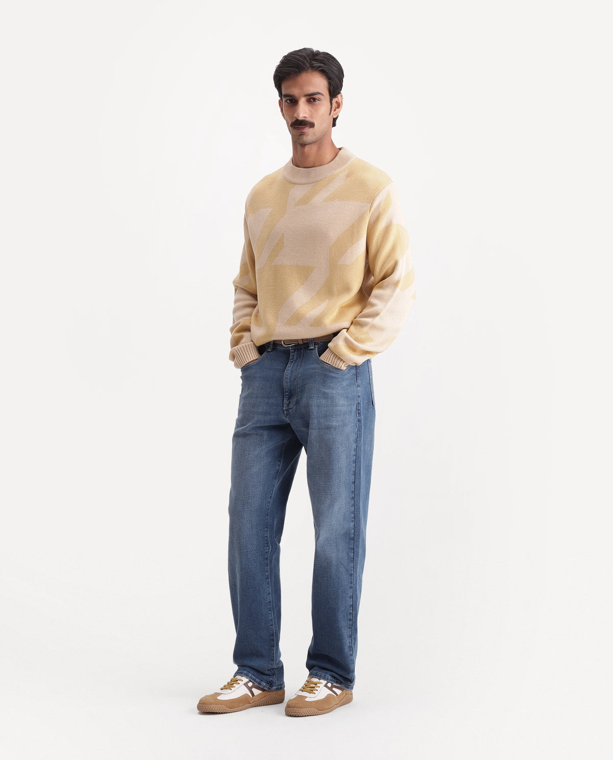 Rare Rabbit Men's Lyme Light Blue Cotton Relaxed Plain Jeans - image 6