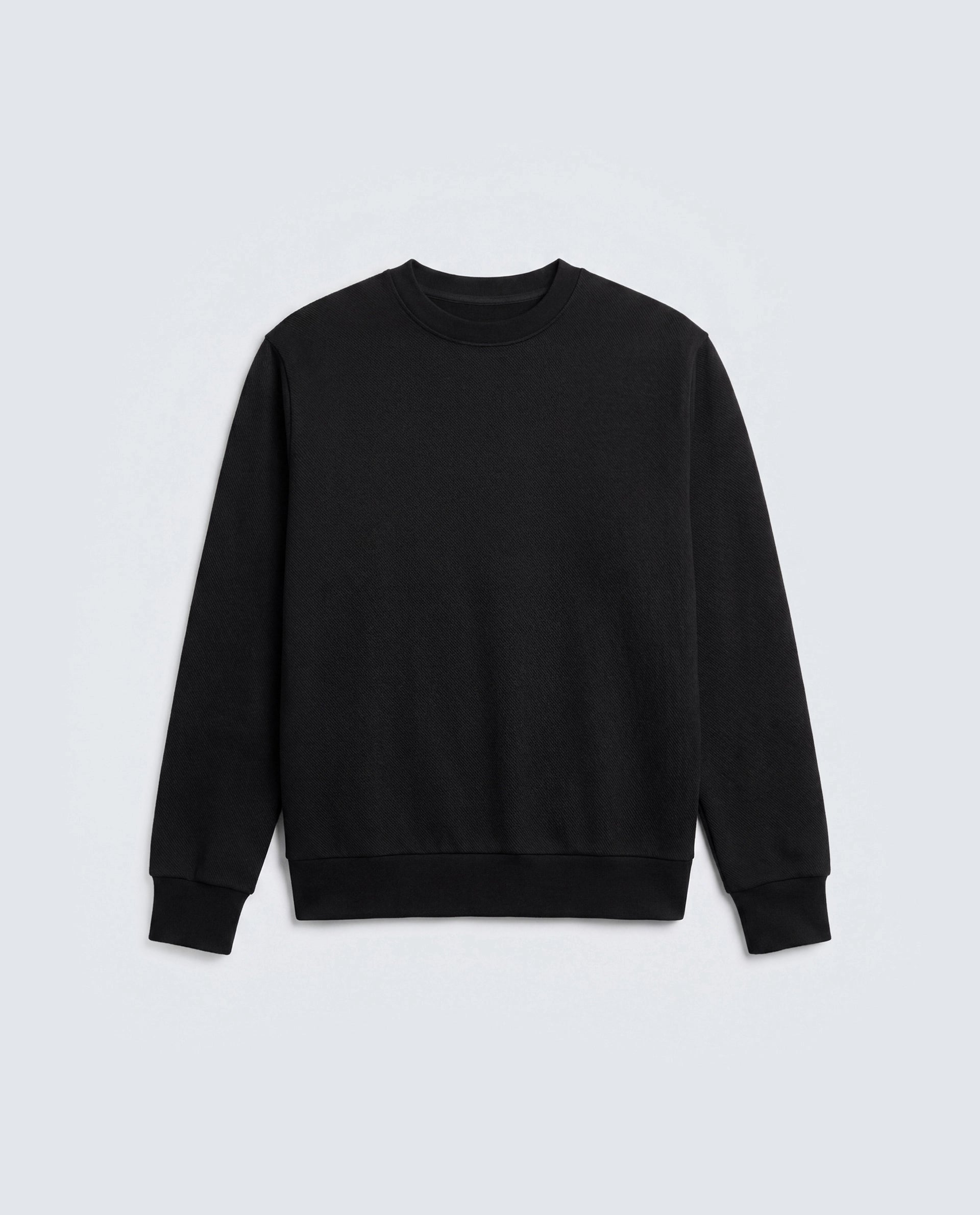 Rare Rabbit Men's Basic Rr-Corp-Harry-S Black Cotton Blend Crew Neck Regular Plain Sweatshirt