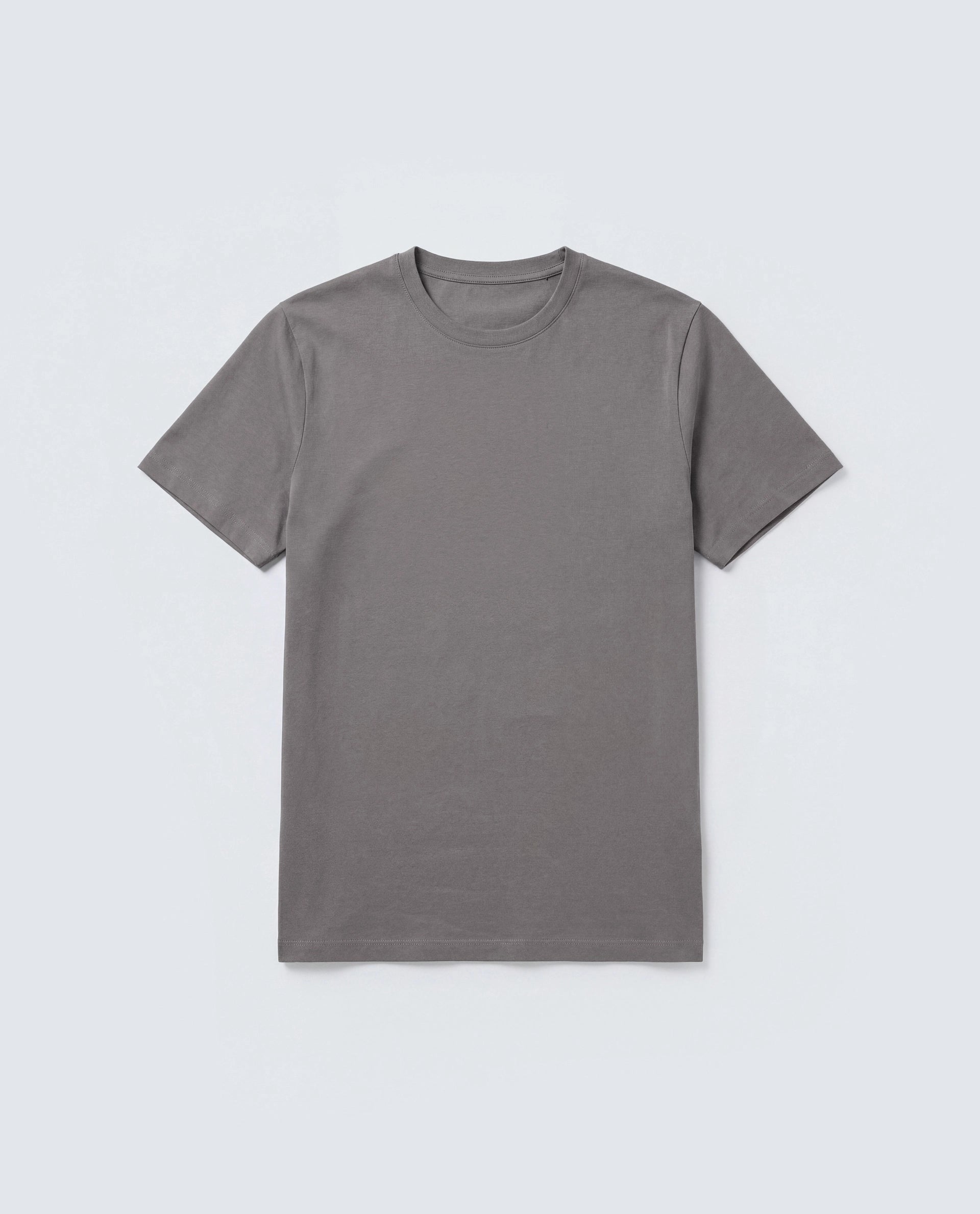 Rare Rabbit Men's Basic Rr-Corp-Arve Grey Cotton Crew Neck Regular Plain T-Shirt